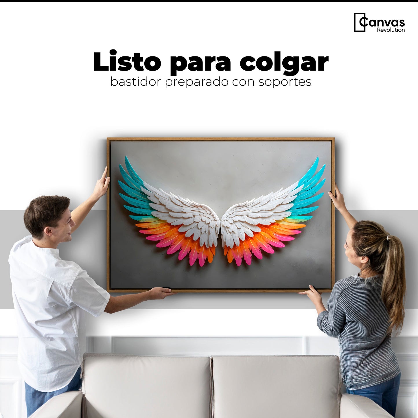 Cuadros Decorativos Canvas Revolution | Alas Angel Armonia | Colgar