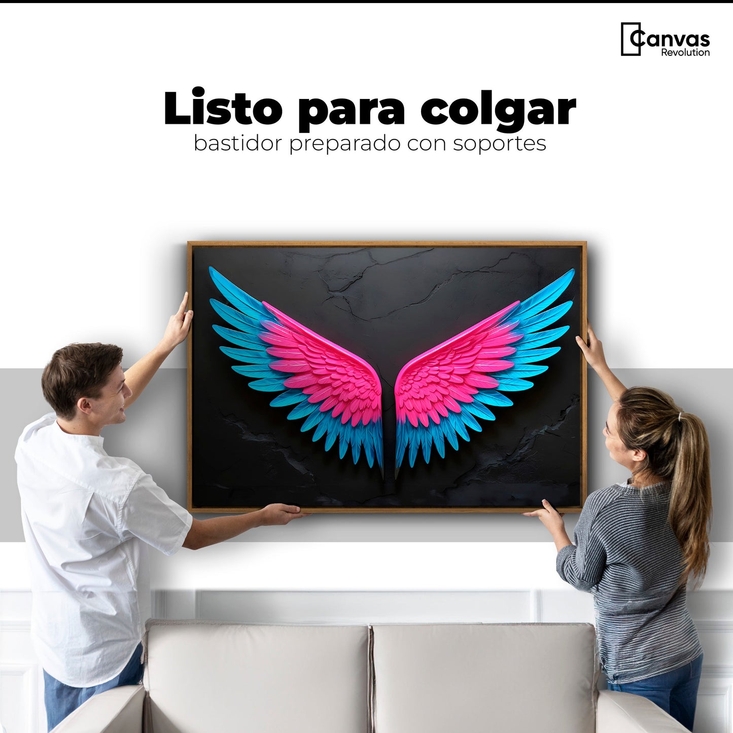 Cuadros Decorativos Canvas Revolution | Alas Vuelo De Luz | Colgar