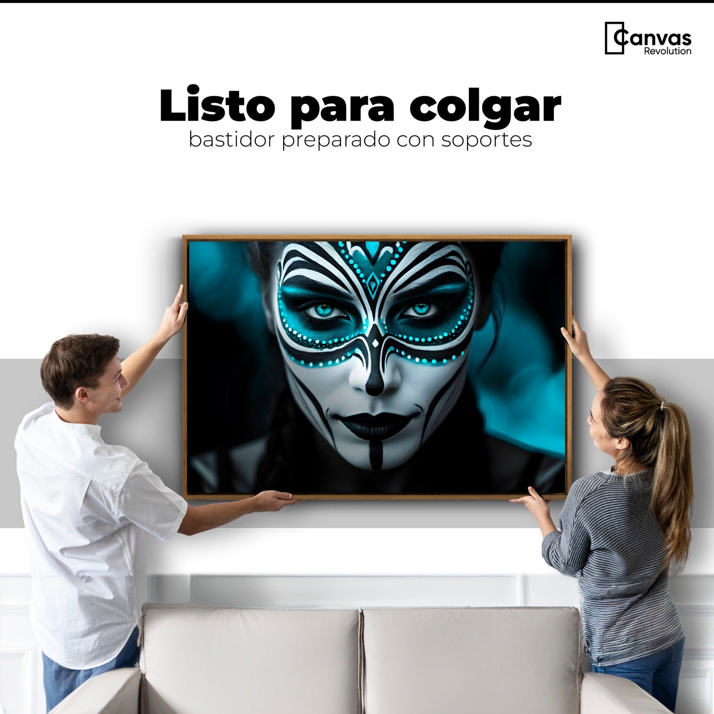 Cuadros Decorativos Canvas Revolution | Aqua En El Rostro | Colgar