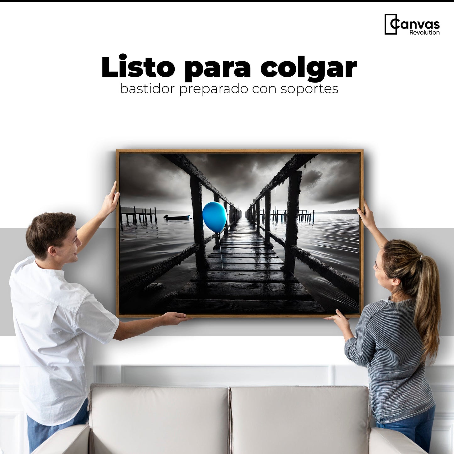 Cuadros Decorativos Canvas Revolution | Azul En El Muelle | Colgar