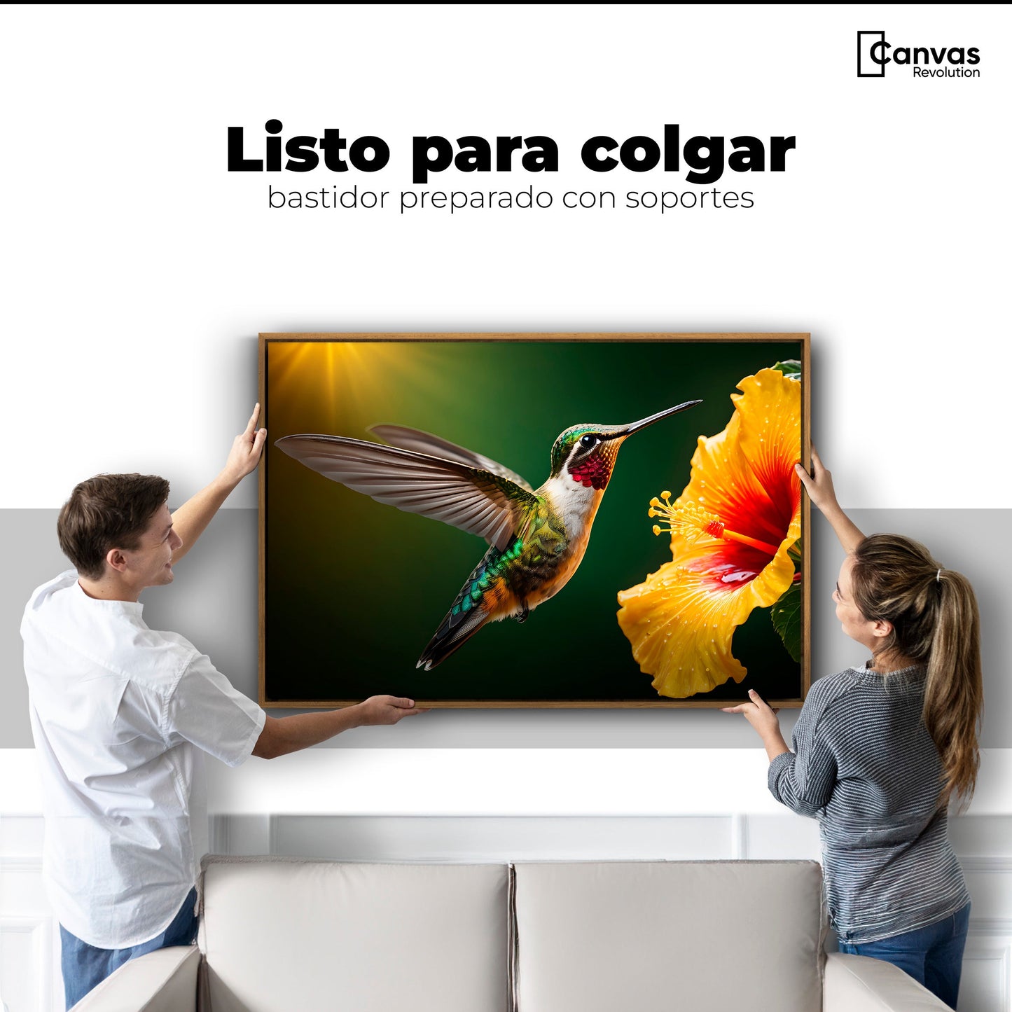 Cuadros Decorativos Canvas Revolution | Colibri Ala Nectar | Colgar