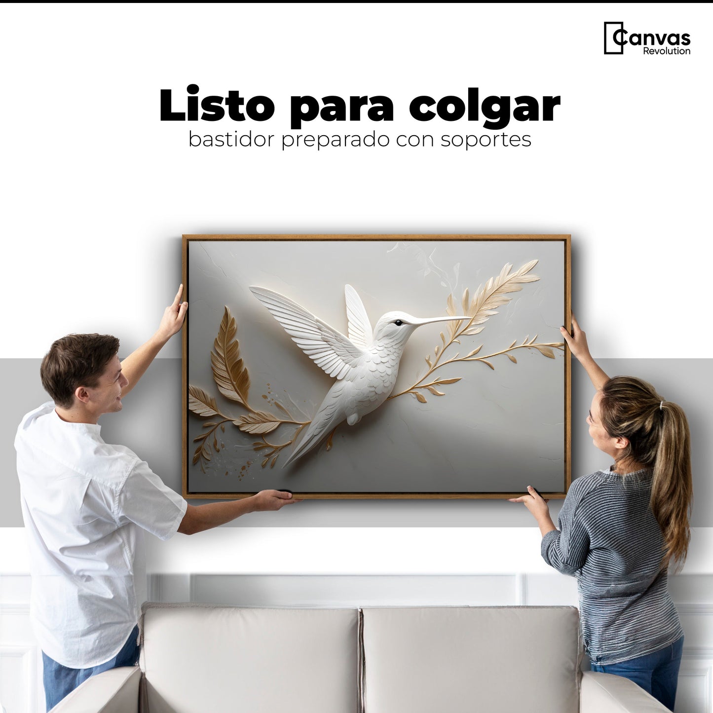 Cuadros Decorativos Canvas Revolution | Colibri Armonioso | Colgar