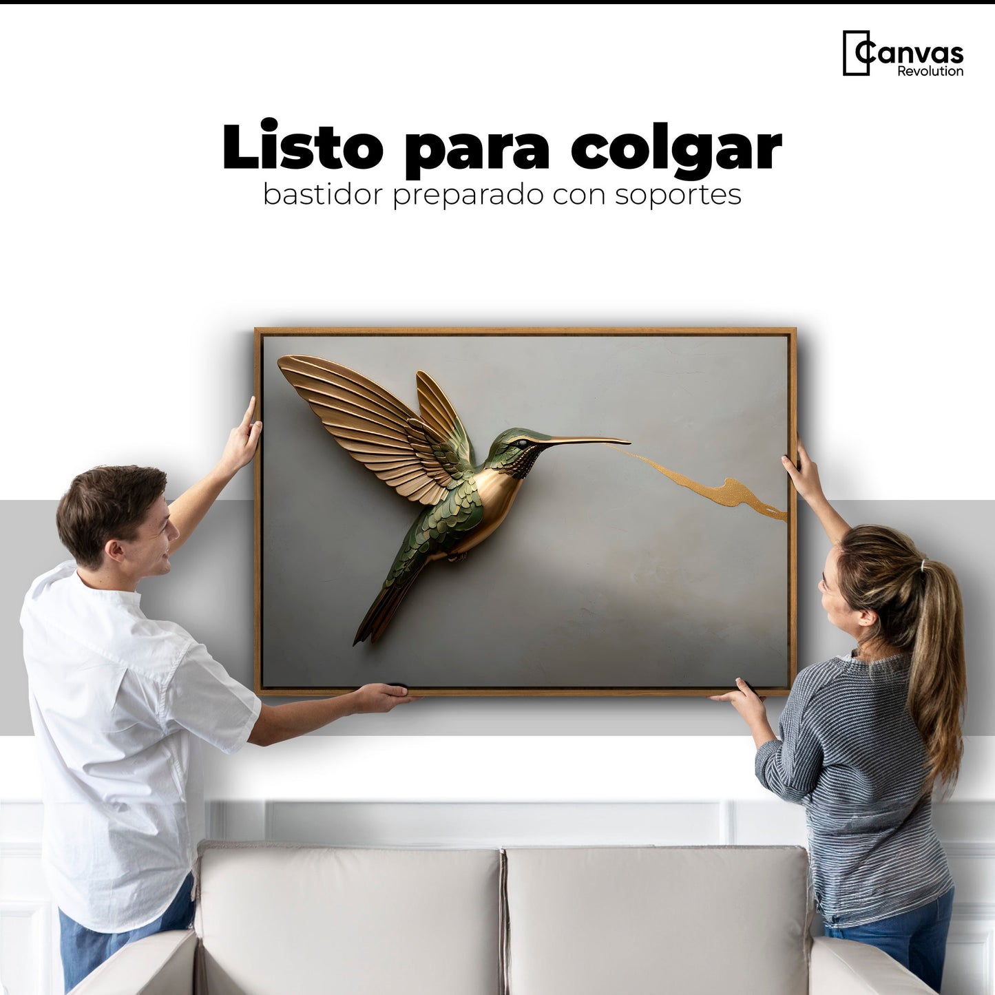 Cuadros Decorativos Canvas Revolution | Colibri Fuerza Luz | Colgar