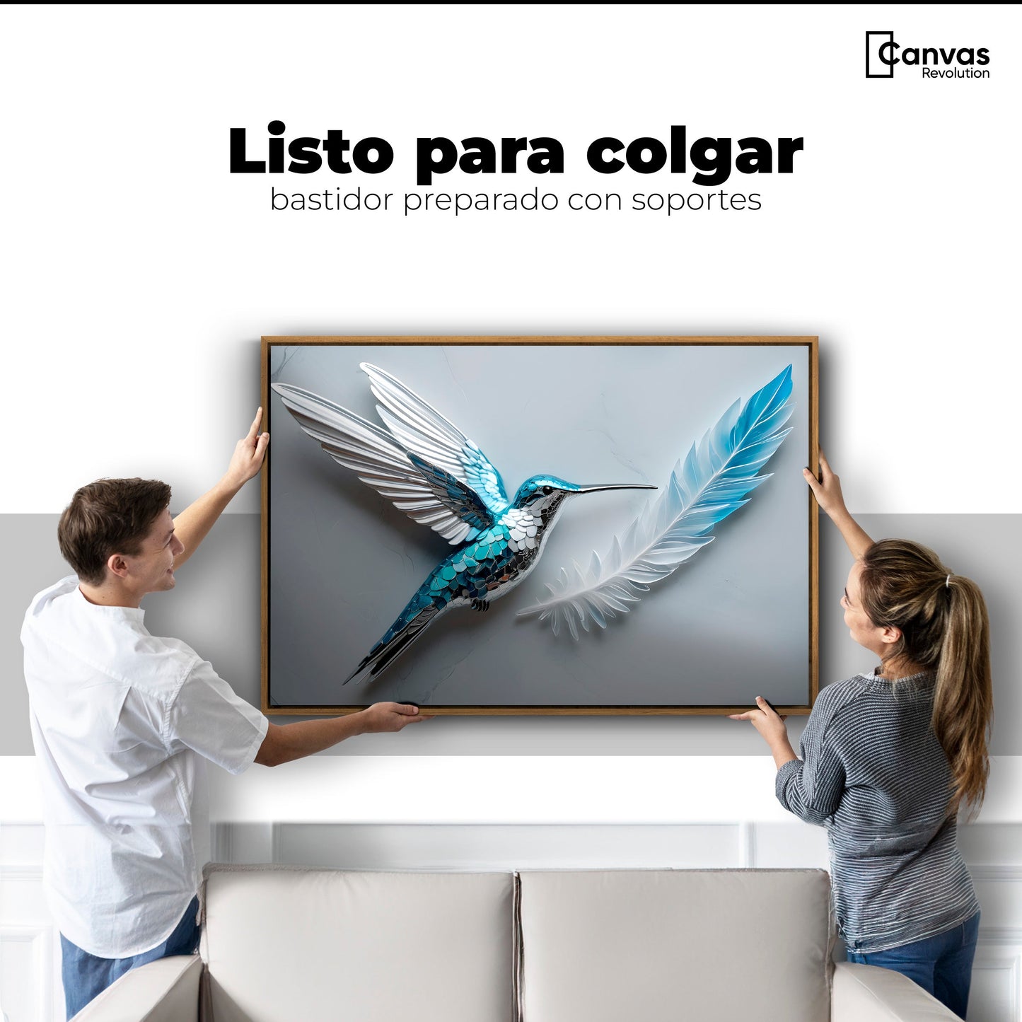 Cuadros Decorativos Canvas Revolution | Colibri Zafiro | Colgar