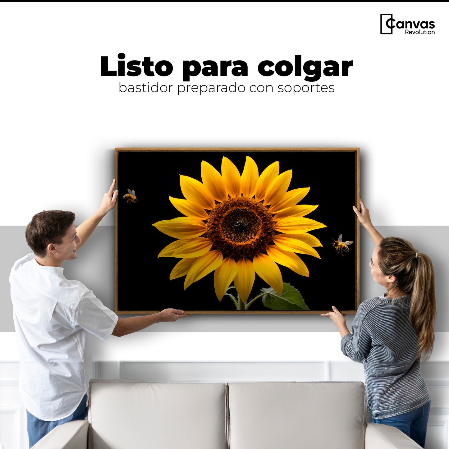 Cuadros Decorativos Canvas Revolution | Girasol En Vuelo | Colgar