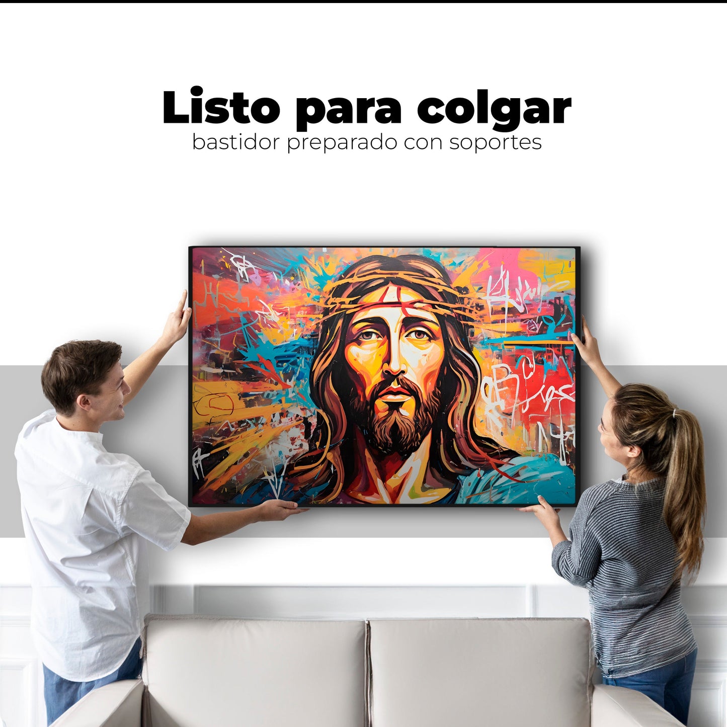 Cuadros Decorativos Canvas Revolution | Grafiti Sagrado | Colgar