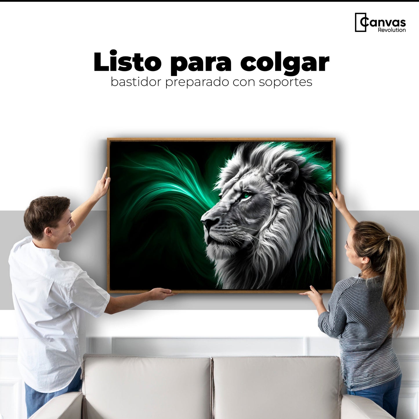 Cuadros Decorativos Canvas Revolution | Leon Radiante | Colgar