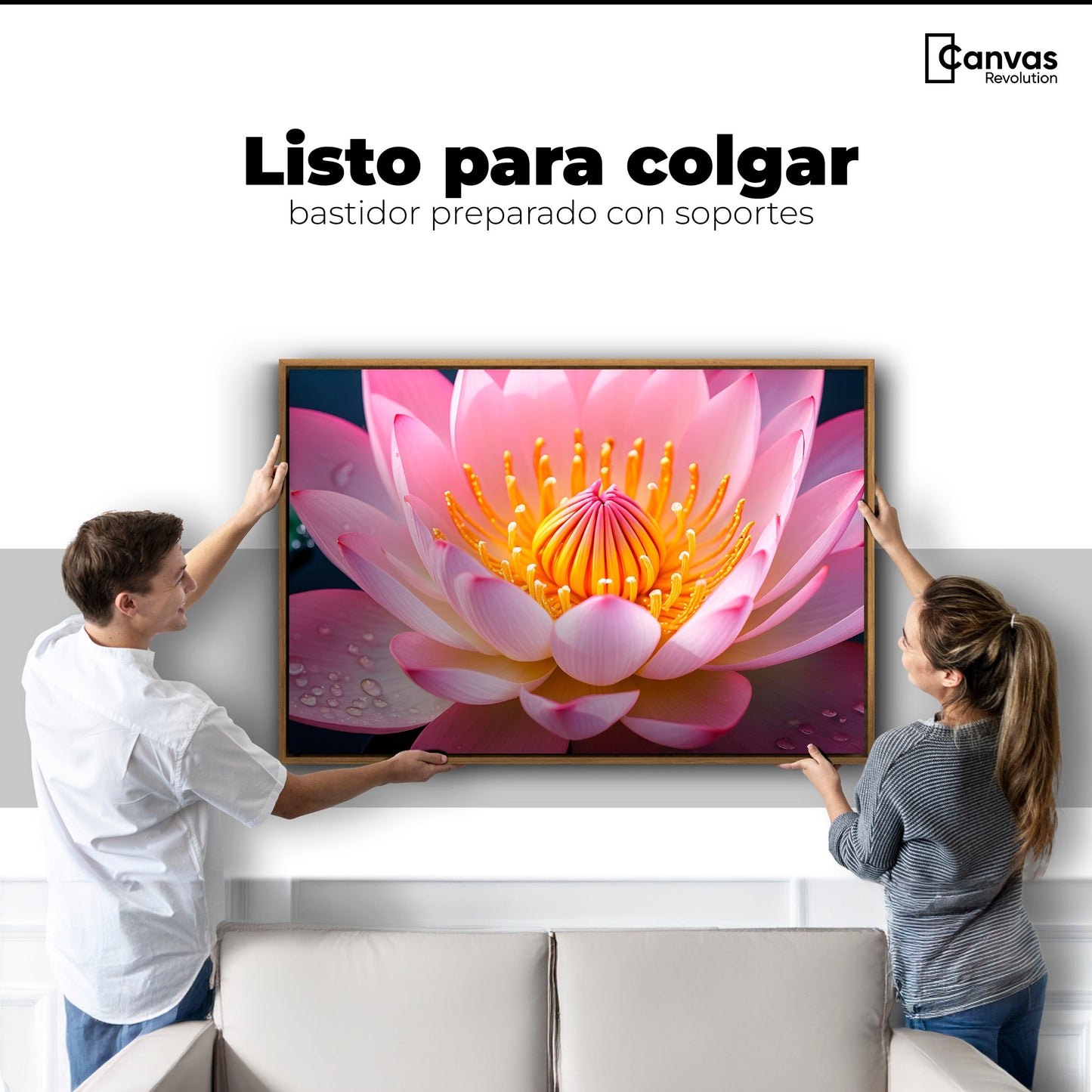 Cuadros Decorativos Canvas Revolution | Loto Dual Radiante | Colgar
