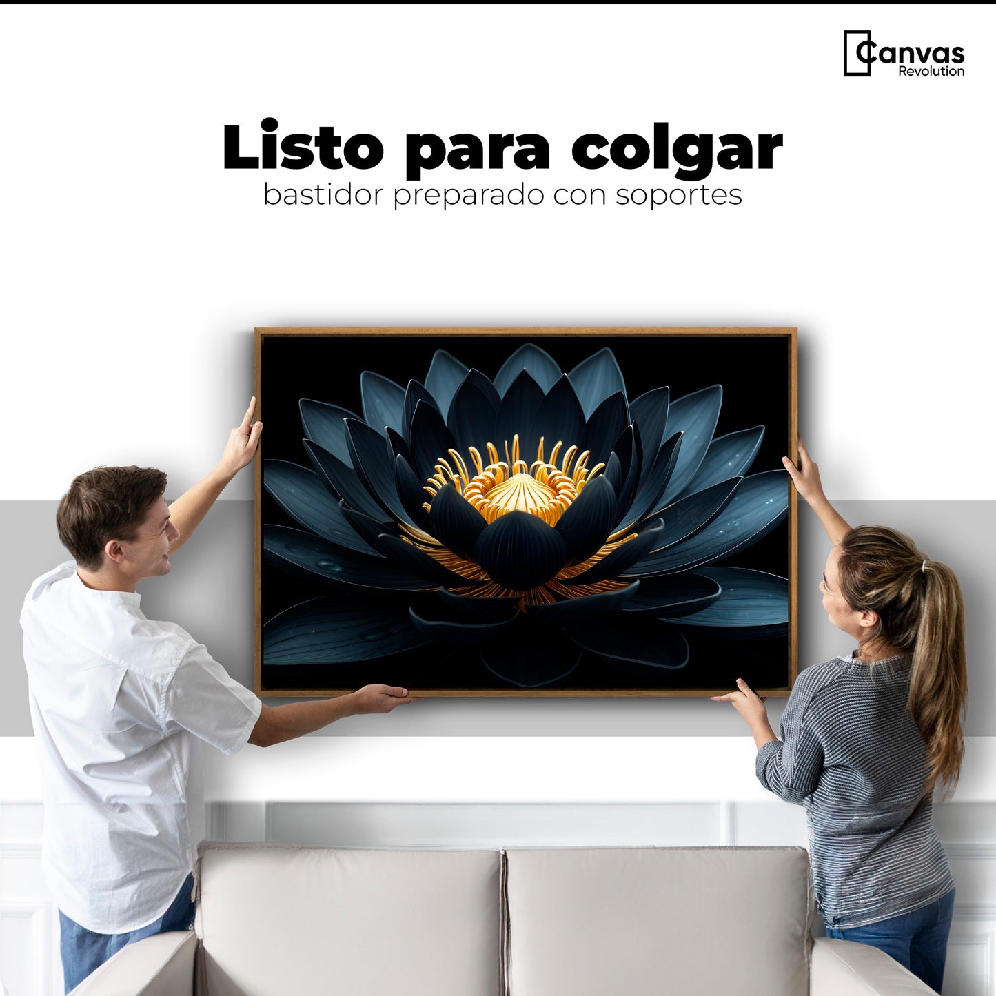 Cuadros Decorativos Canvas Revolution | Loto En Sombra | Colgar