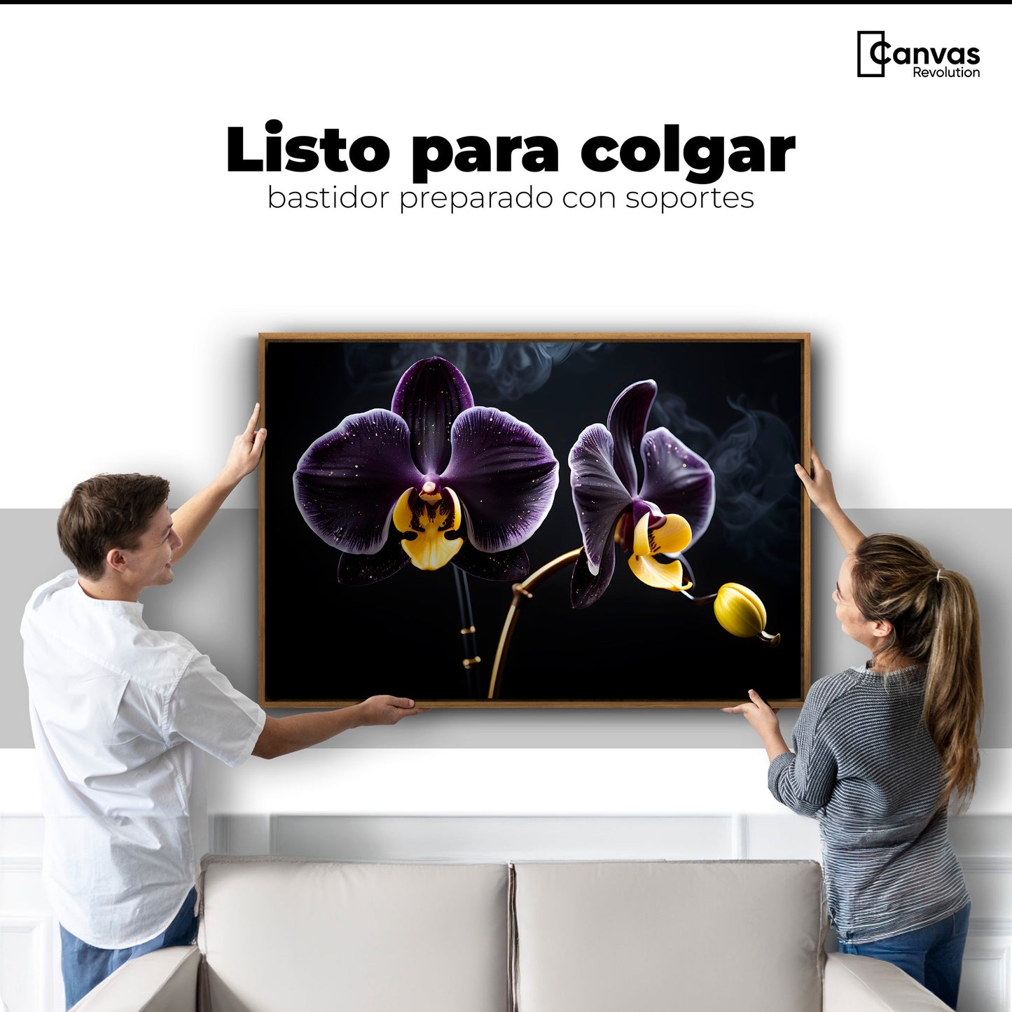 Cuadros Decorativos Canvas Revolution | Orquidea Bicolor | Colgar