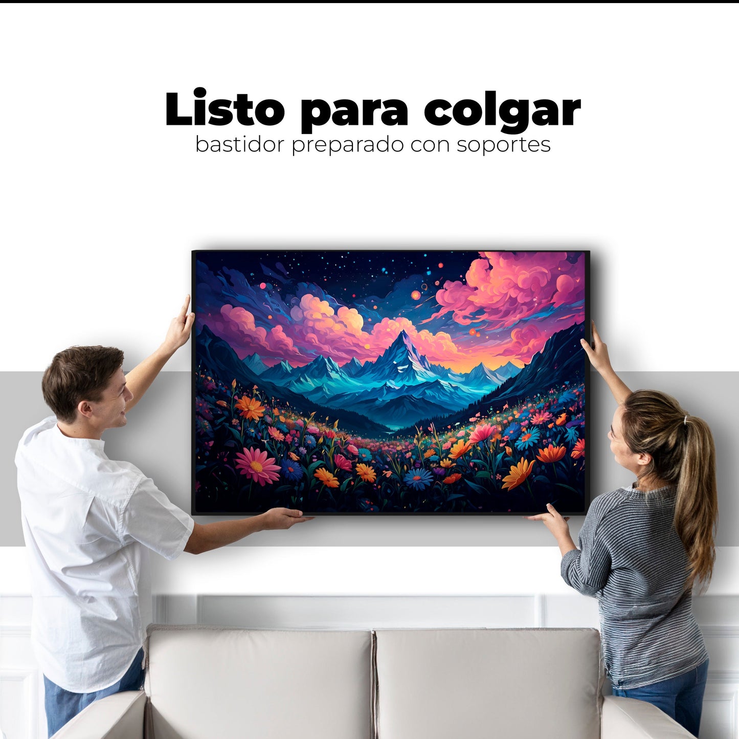 Cuadros Decorativos Canvas Revolution | Paisaje Colorido | Colgar