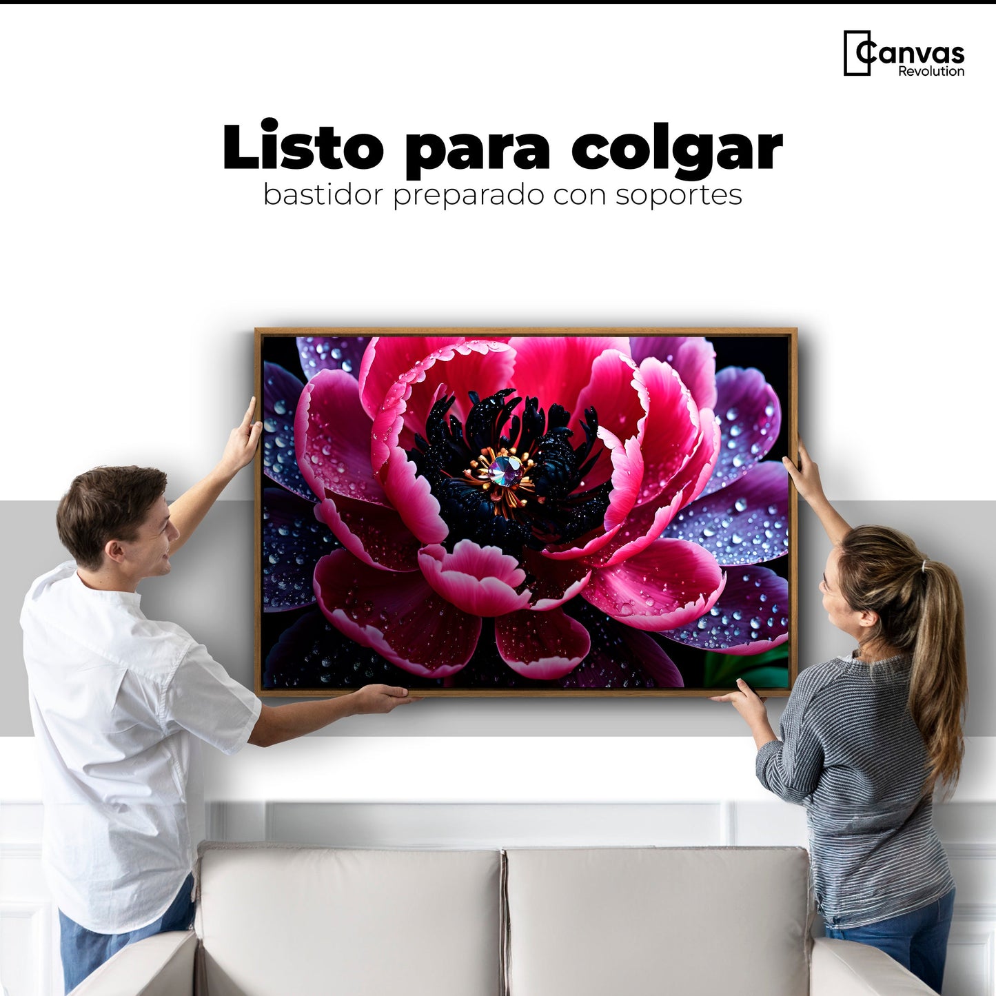 Cuadros Decorativos Canvas Revolution | Rosa Purpura Eterna | Colgar