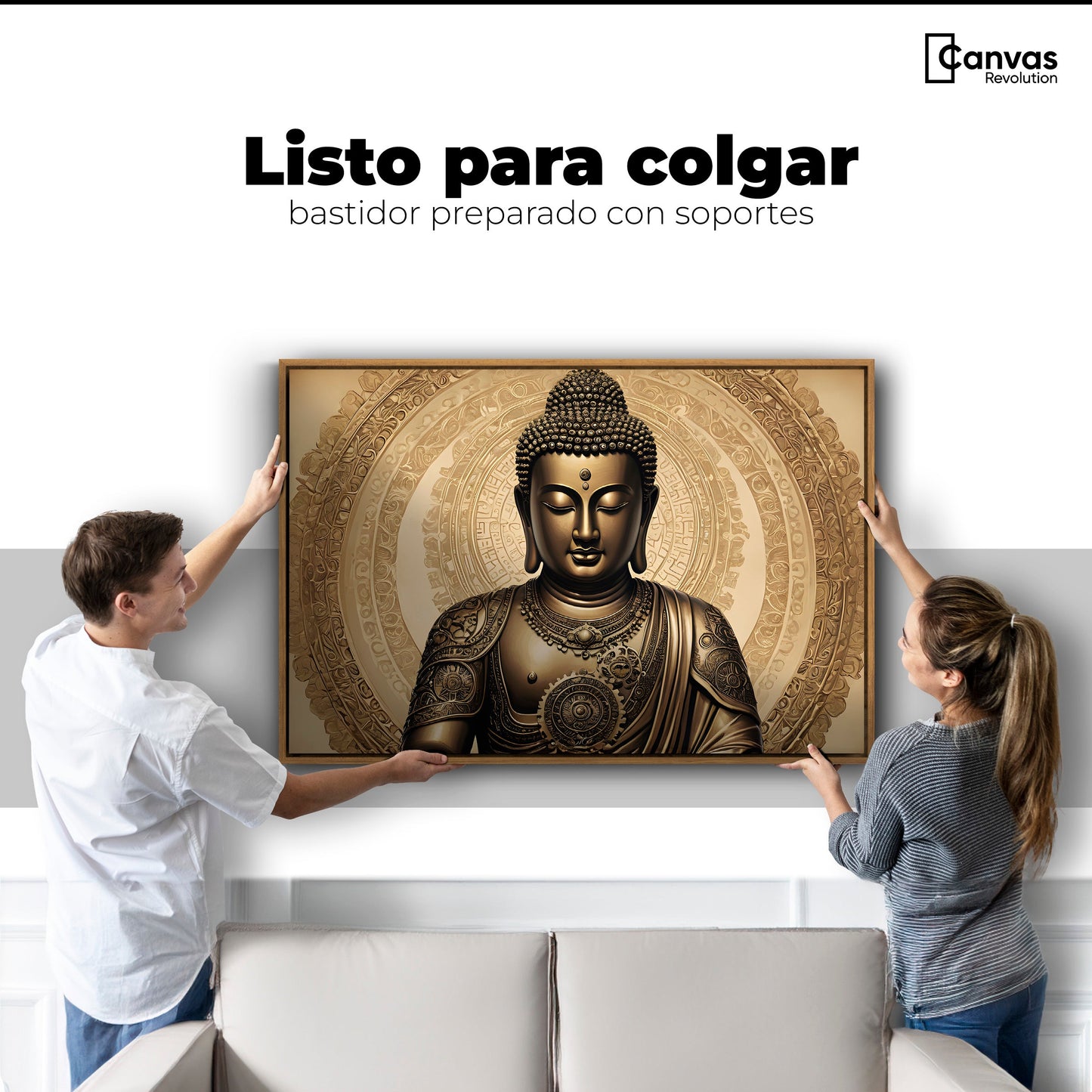 Cuadros Decorativos Canvas Revolution | Trascender Dorado | Colgar