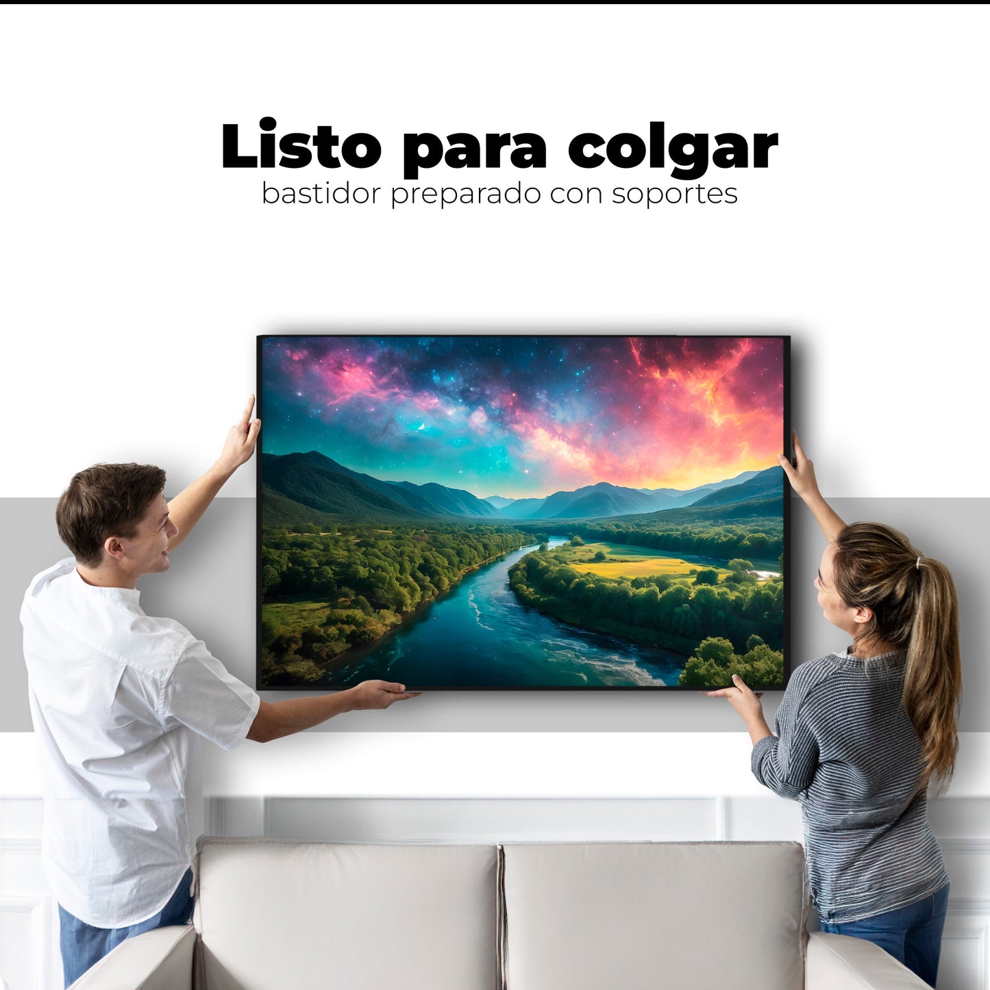 Cuadros Decorativos Canvas Revolution | Valle Rio Nebuloso | Colgar