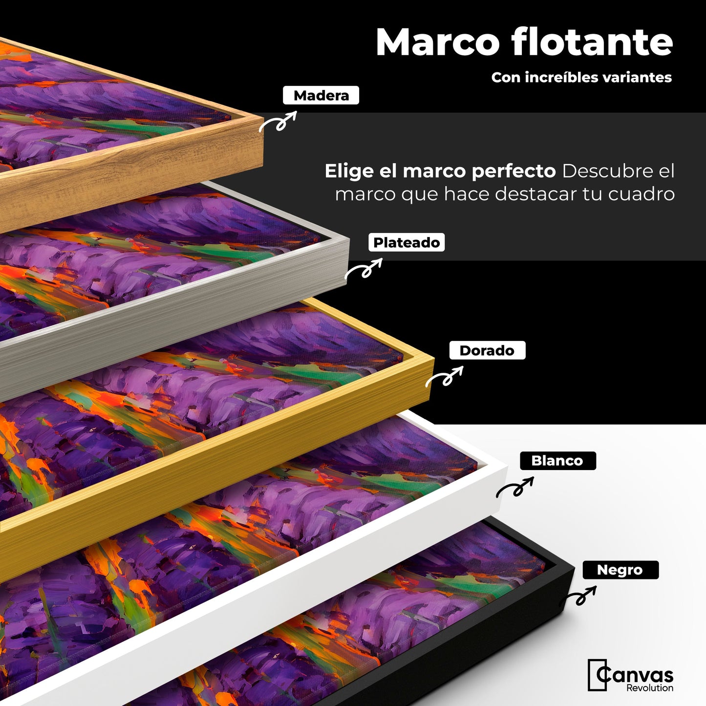 Cuadros Decorativos Canvas Revolution | Campo Lavanda Sun | ColoresMarco