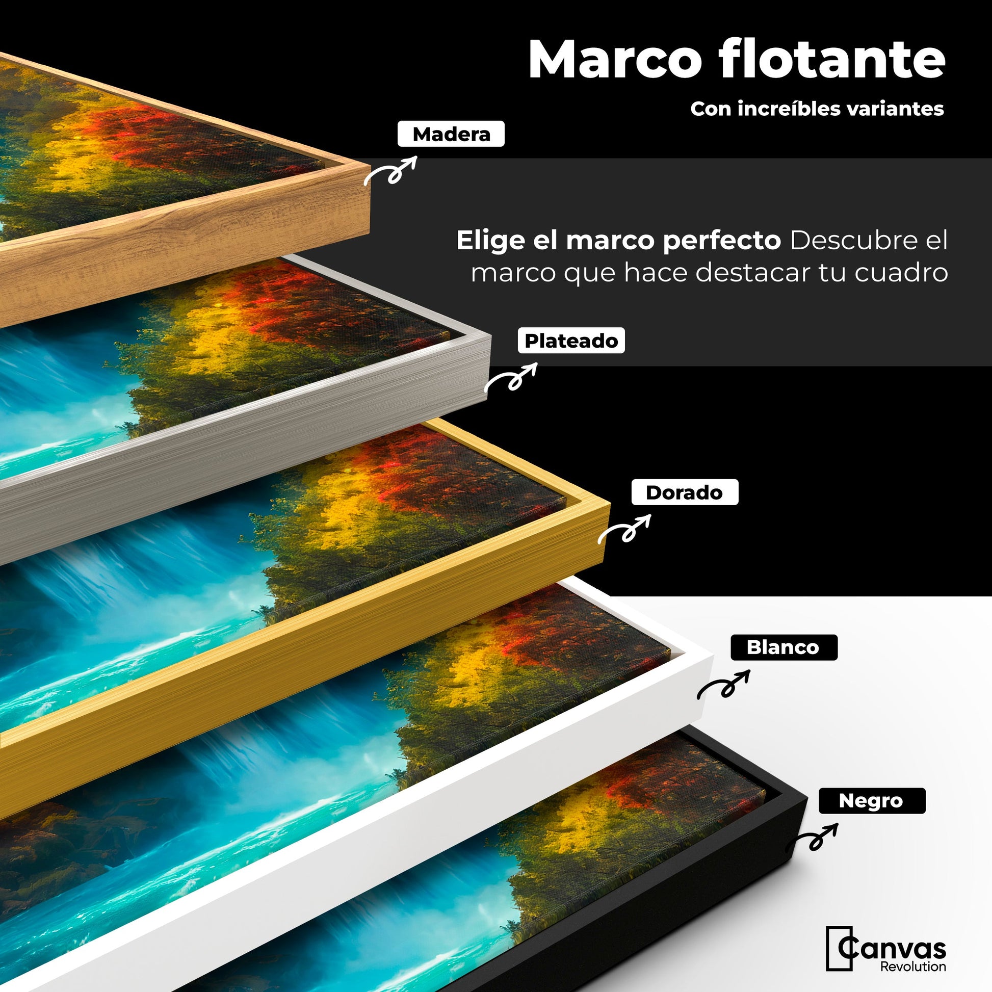 Cuadros Decorativos Canvas Revolution | Cascada Luminosa | ColoresMarco