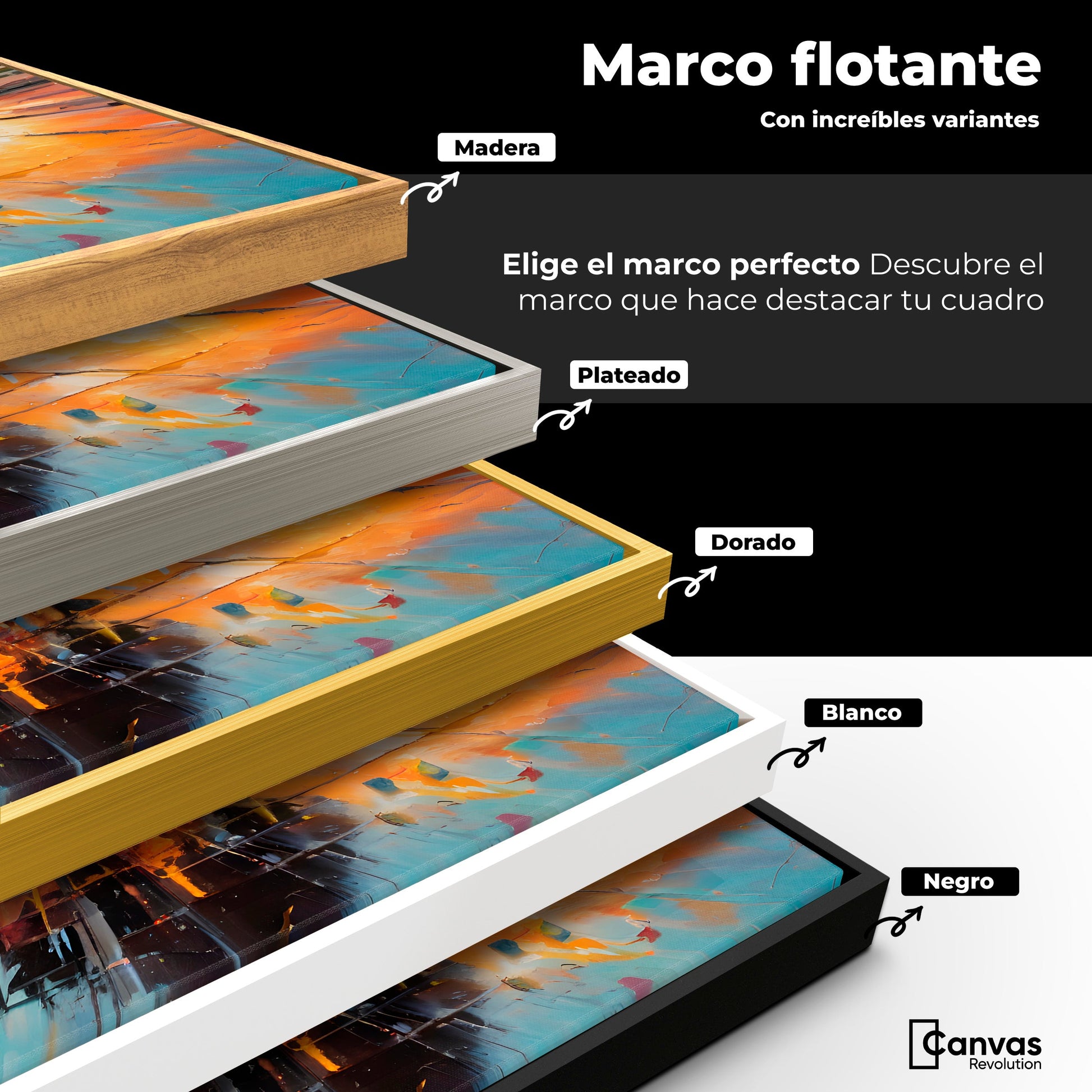 Cuadros Decorativos Canvas Revolution | Cromatismo Aereo | ColoresMarco