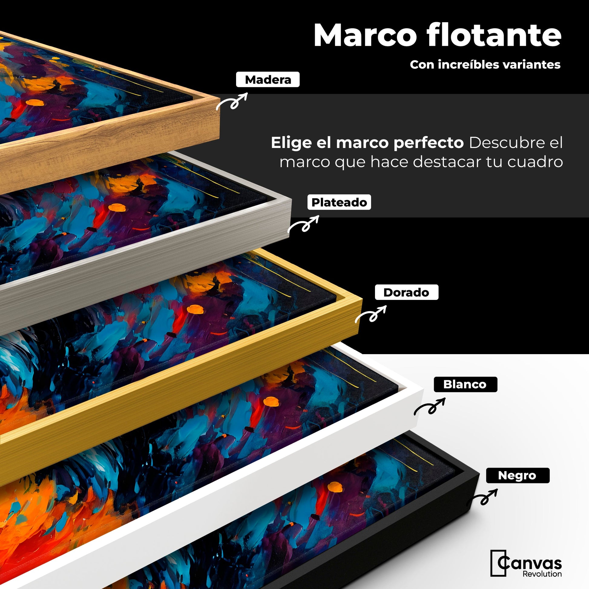 Cuadros Decorativos Canvas Revolution | lobo-splash-color | ColoresMarco