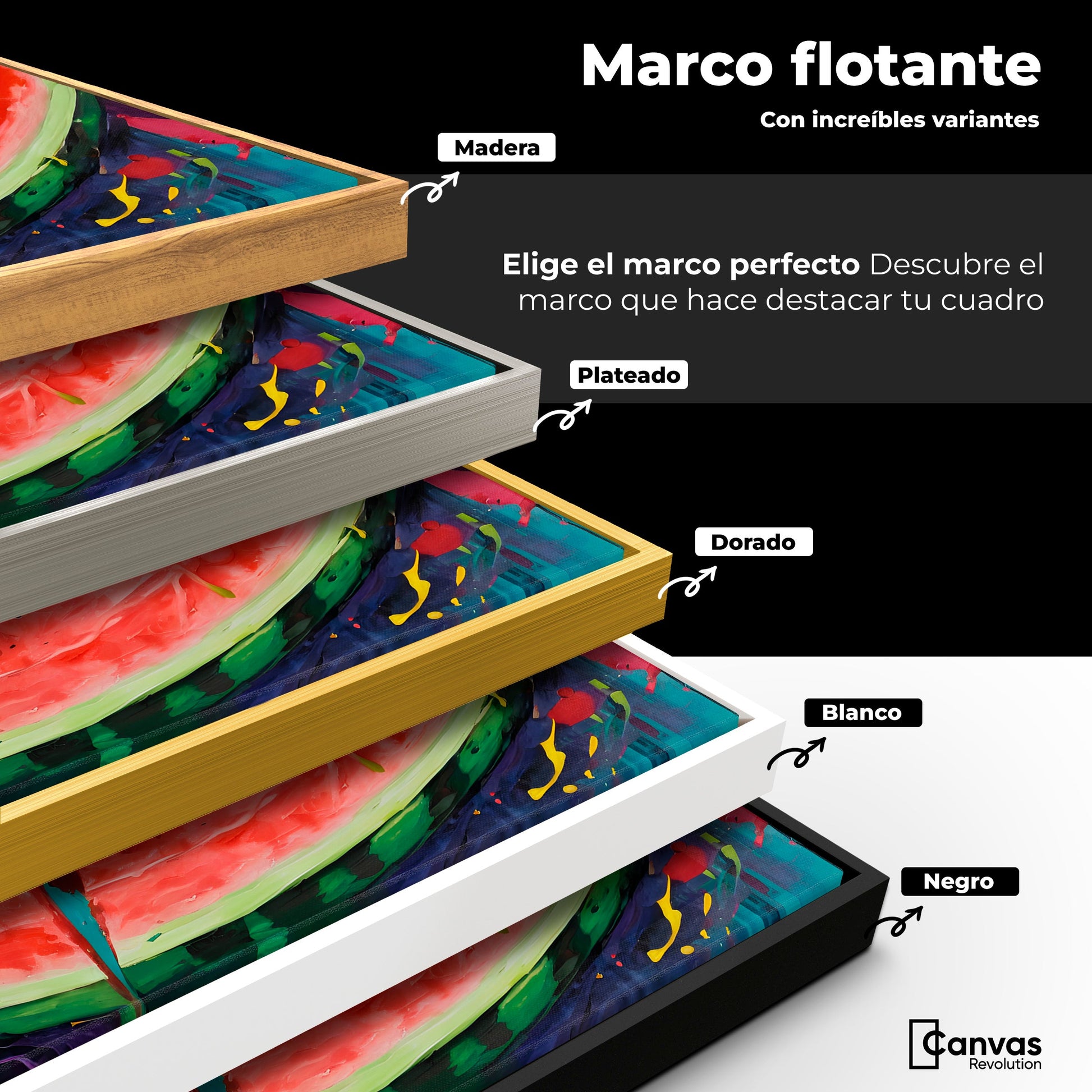 Cuadros Decorativos Canvas Revolution | Sandia Rebanada | ColoresMarco