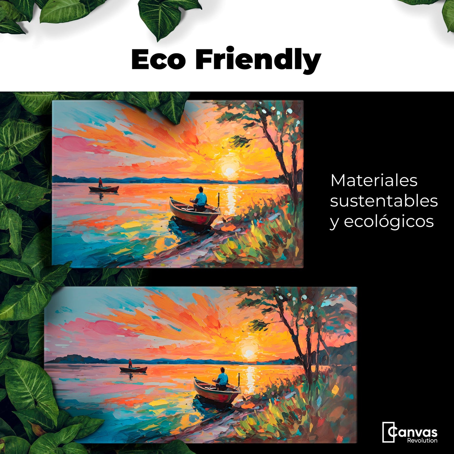 Cuadros Decorativos Canvas Revolution | Atardecer Lago | EcoFriendly