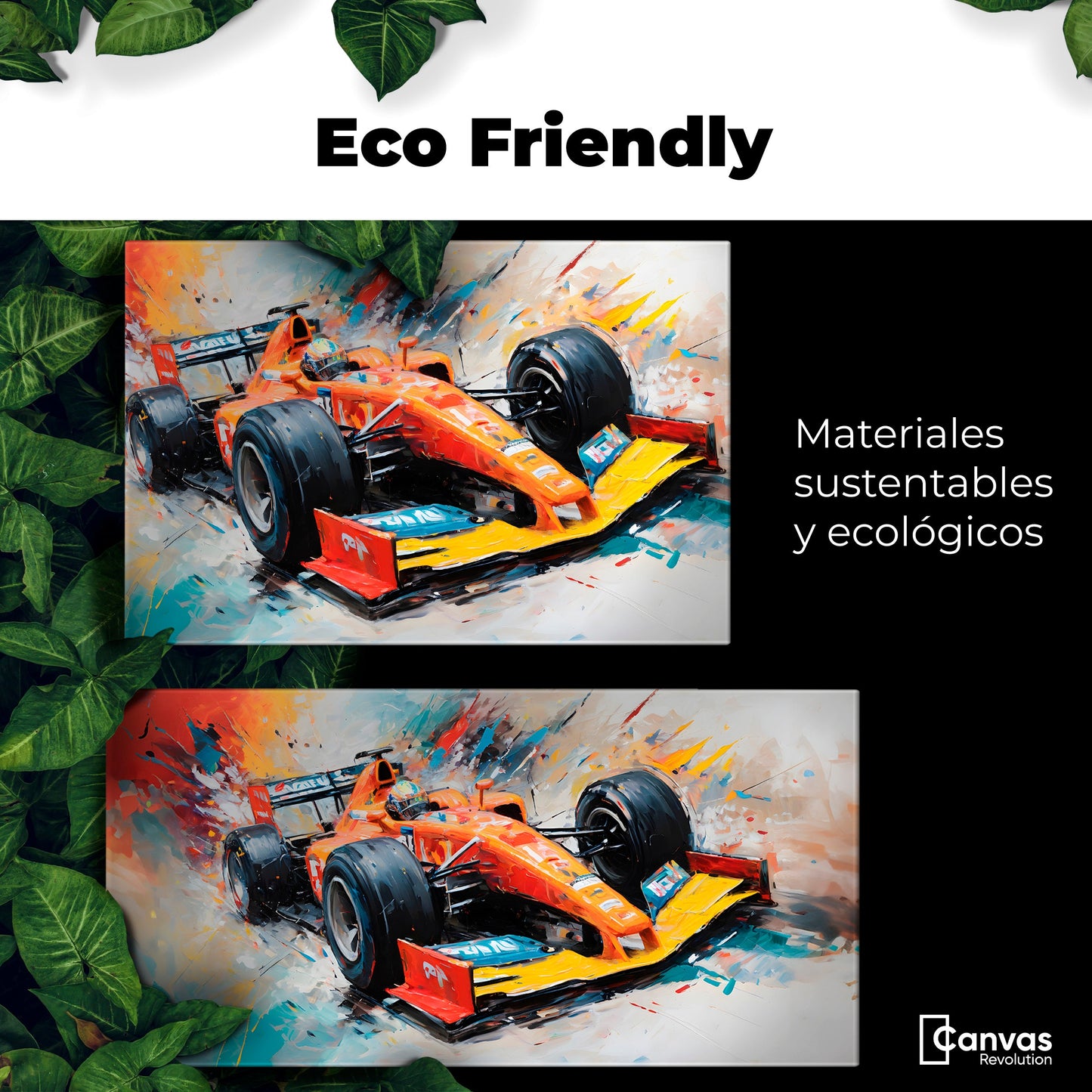Cuadros Decorativos Canvas Revolution | F1 Carrera Colorida | EcoFriendly