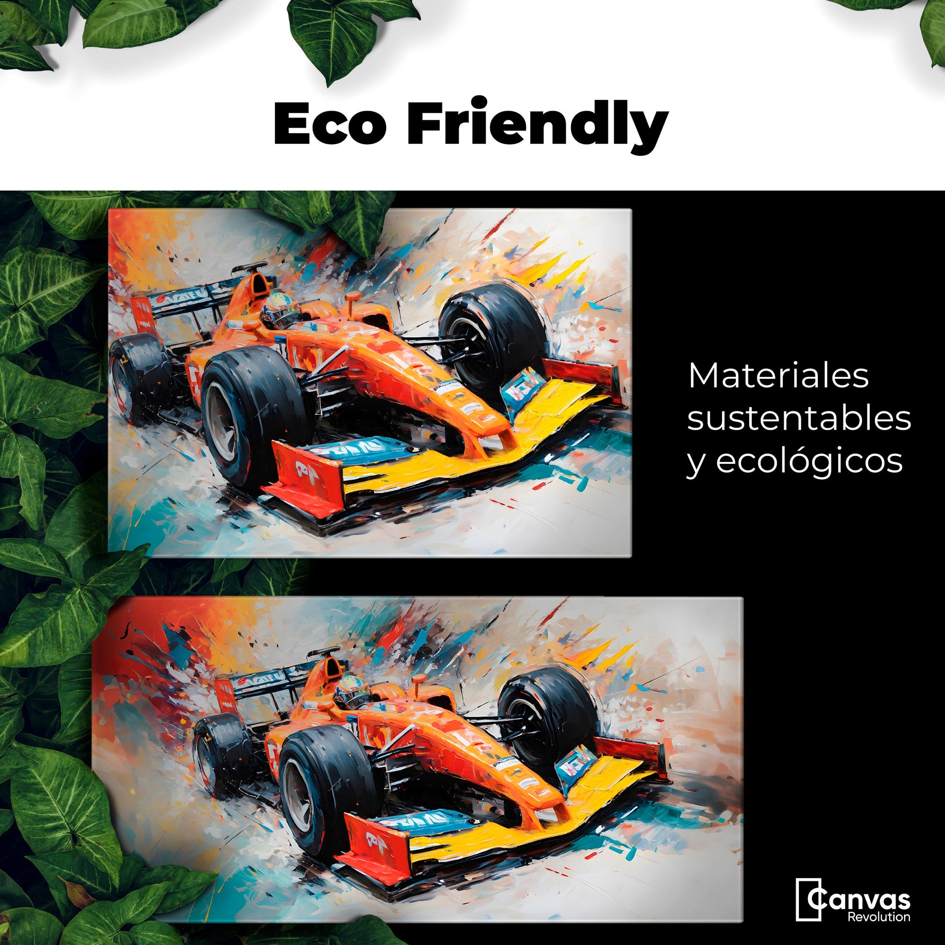 Cuadros Decorativos Canvas Revolution | F1 Carrera Colorida | EcoFriendly
