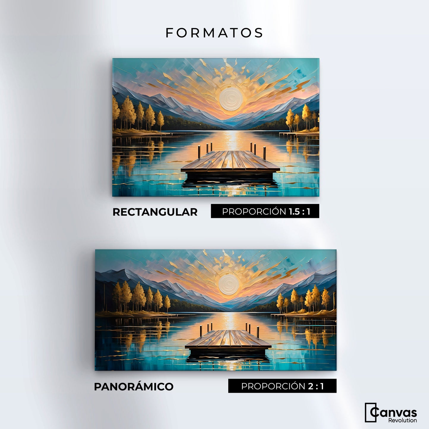 Cuadros Decorativos Canvas Revolution | Atardecer En Muelle | Formatos