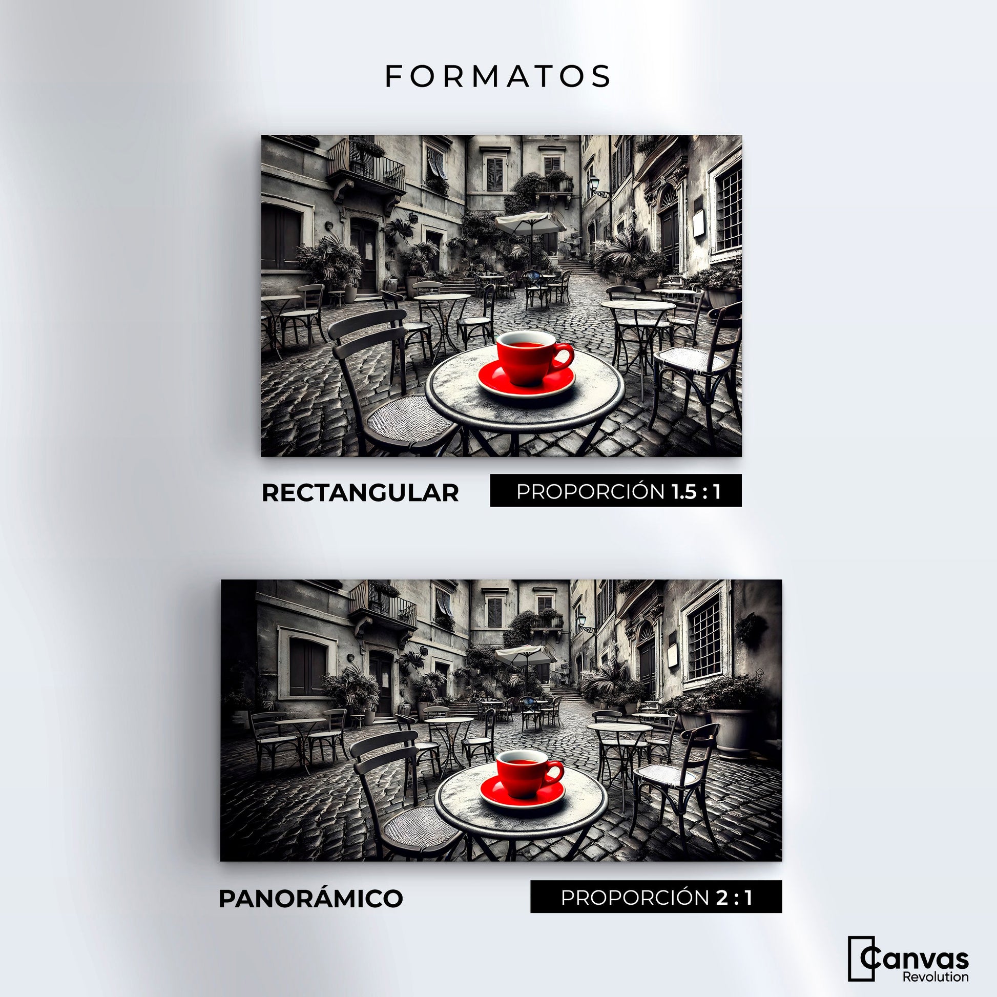 Cuadros Decorativos Canvas Revolution | Cafe Y Silencio | Formatos