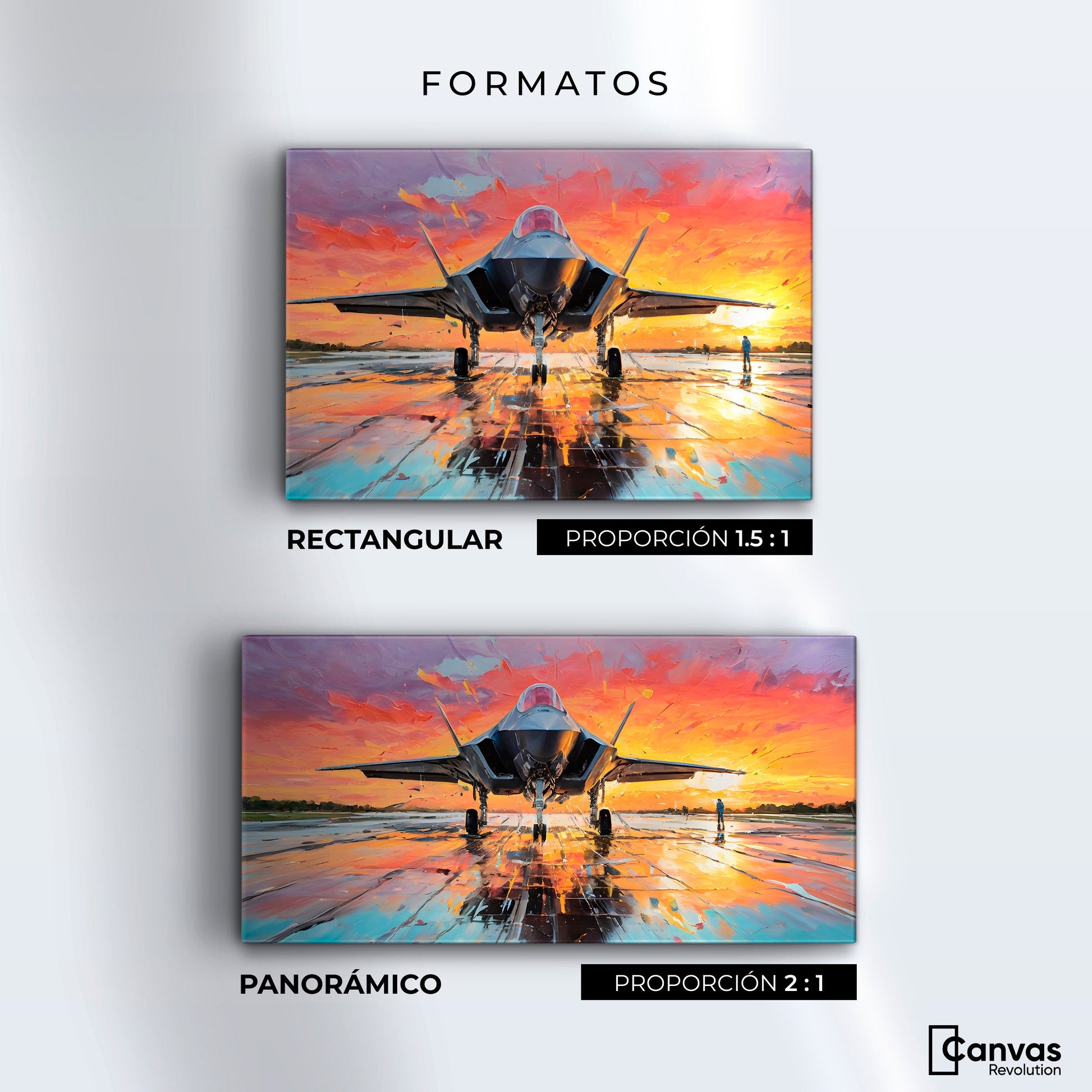 Cuadros Decorativos Canvas Revolution | Cromatismo Aereo | Formatos