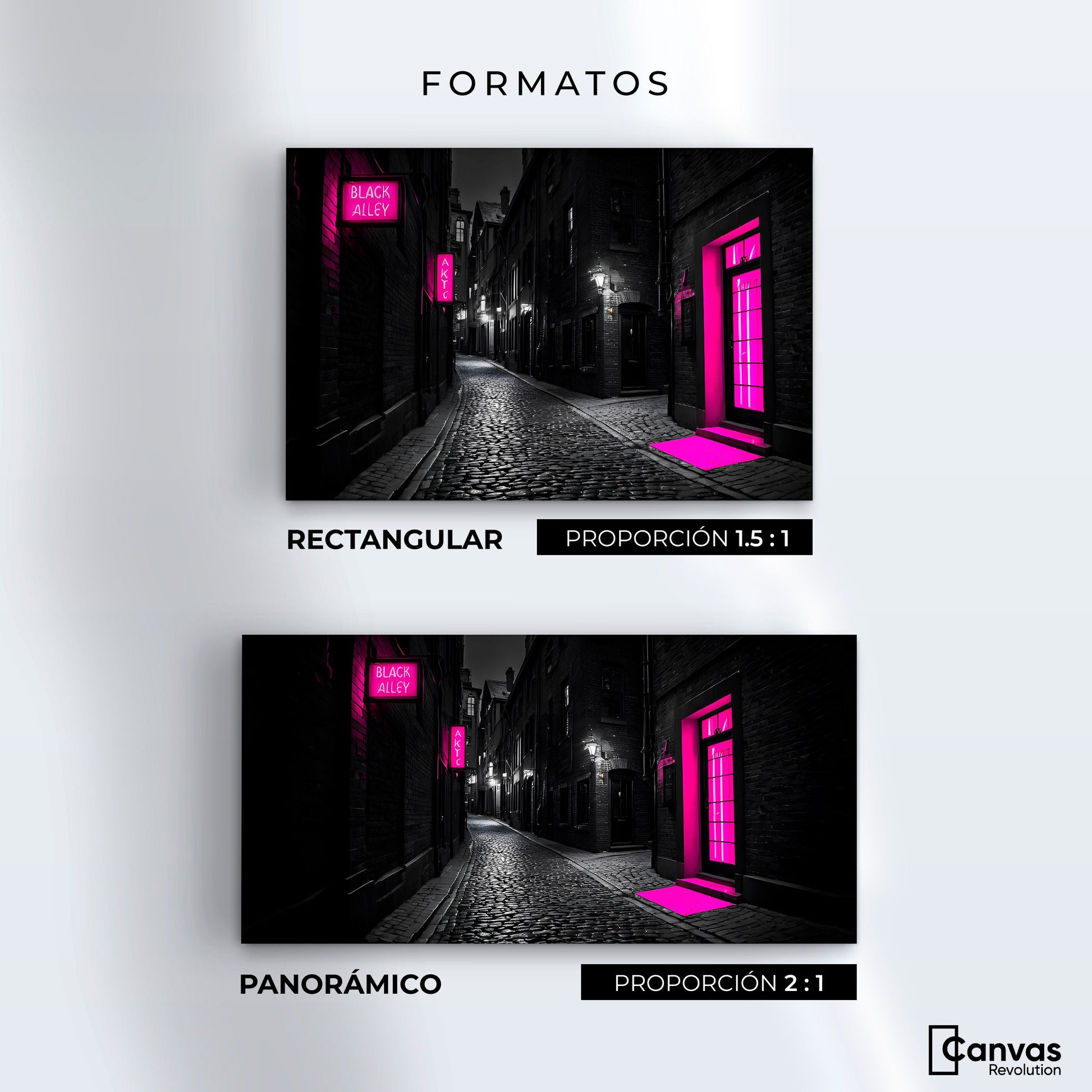 Cuadros Decorativos Canvas Revolution | Neon En La Noche | Formatos