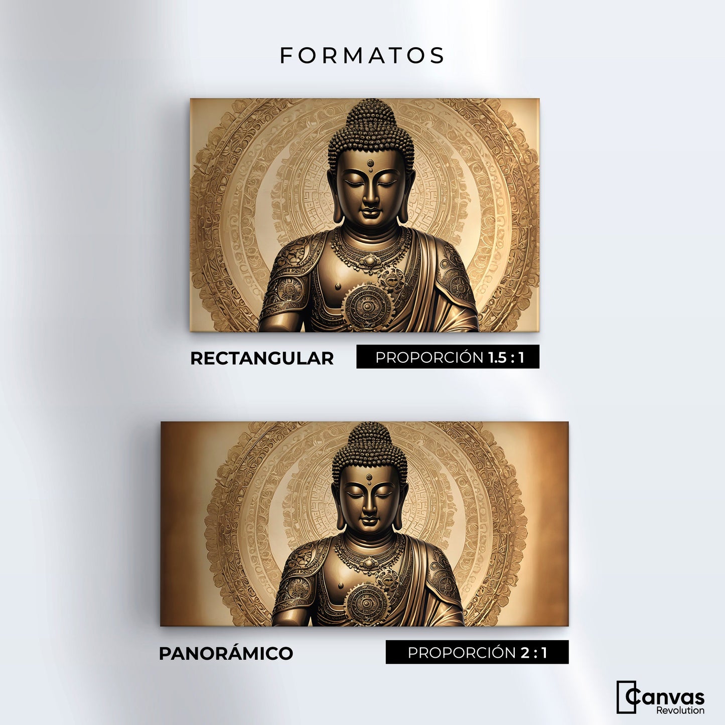 Cuadros Decorativos Canvas Revolution | Trascender Dorado | Formatos