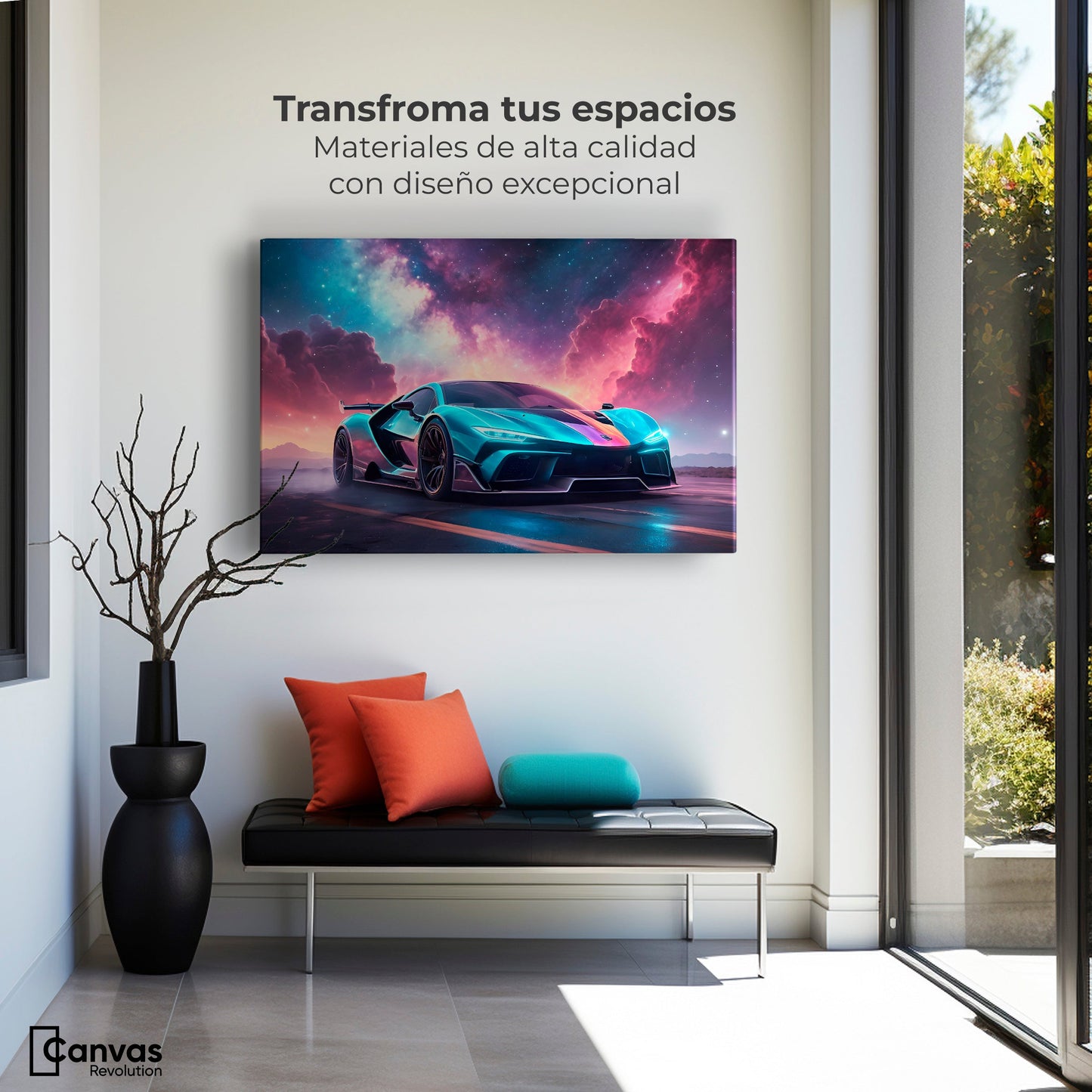 Cuadros Decorativos Canvas Revolution | Auto Deportivo Neon | Montaje1