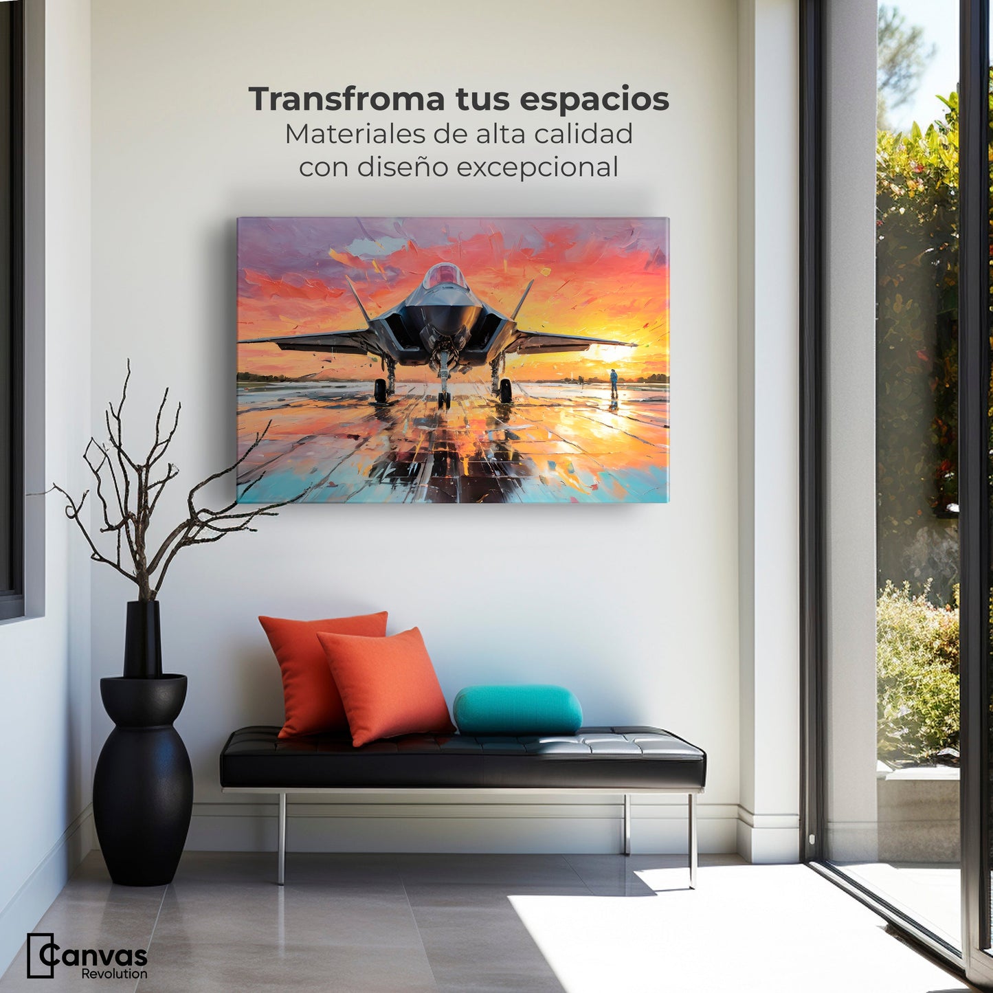 Cuadros Decorativos Canvas Revolution | Cromatismo Aereo | Montaje1