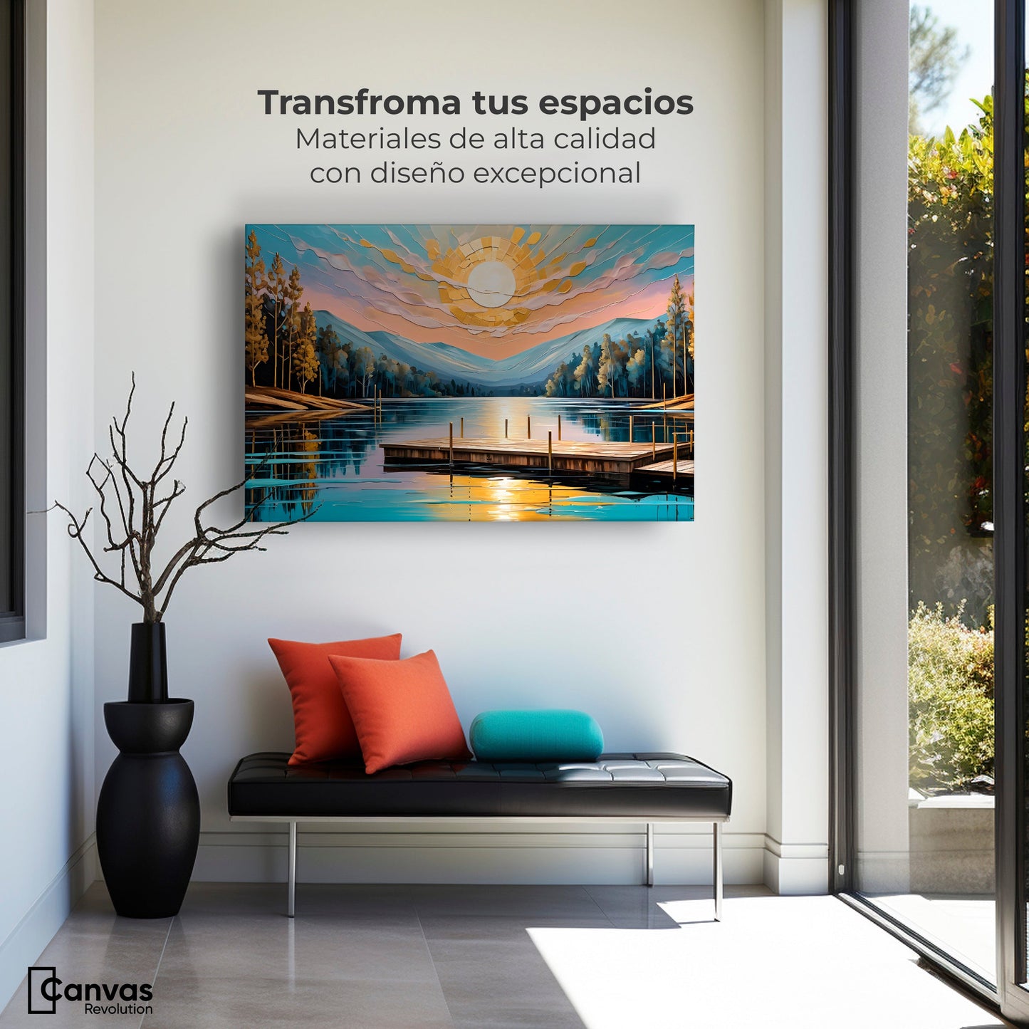 Cuadros Decorativos Canvas Revolution | Muelle Brillante | Montaje1