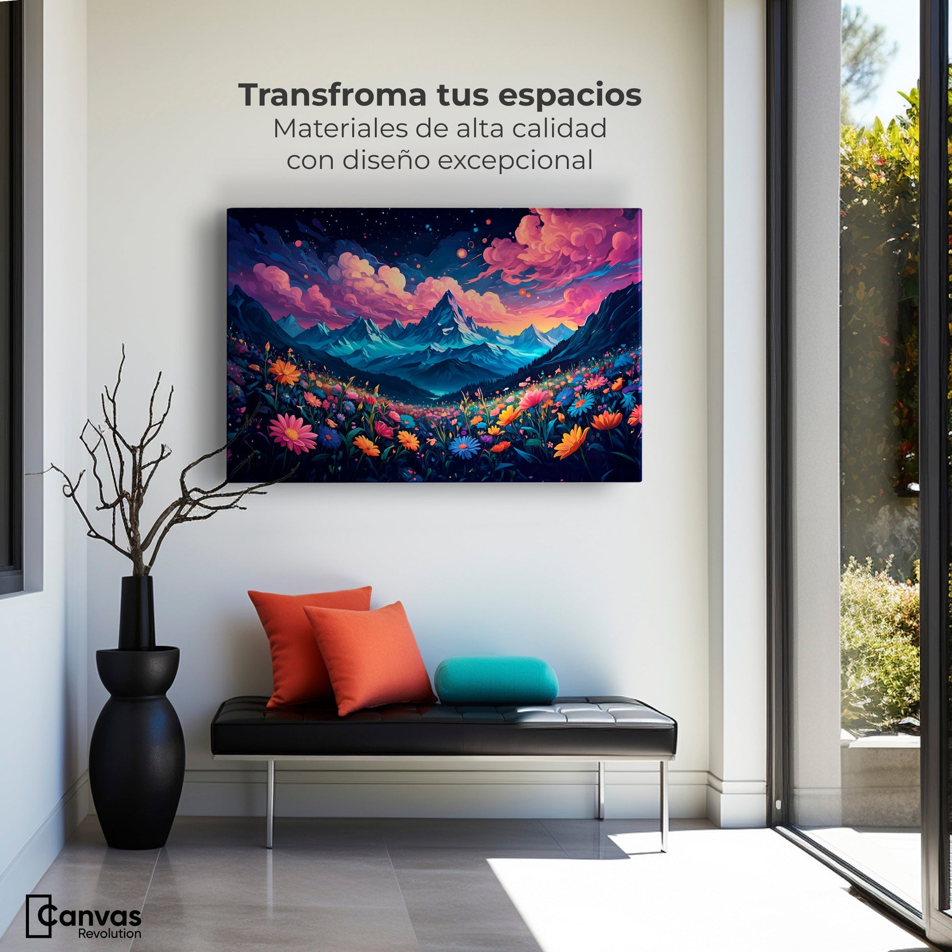 Cuadros Decorativos Canvas Revolution | Paisaje Colorido | Montaje1