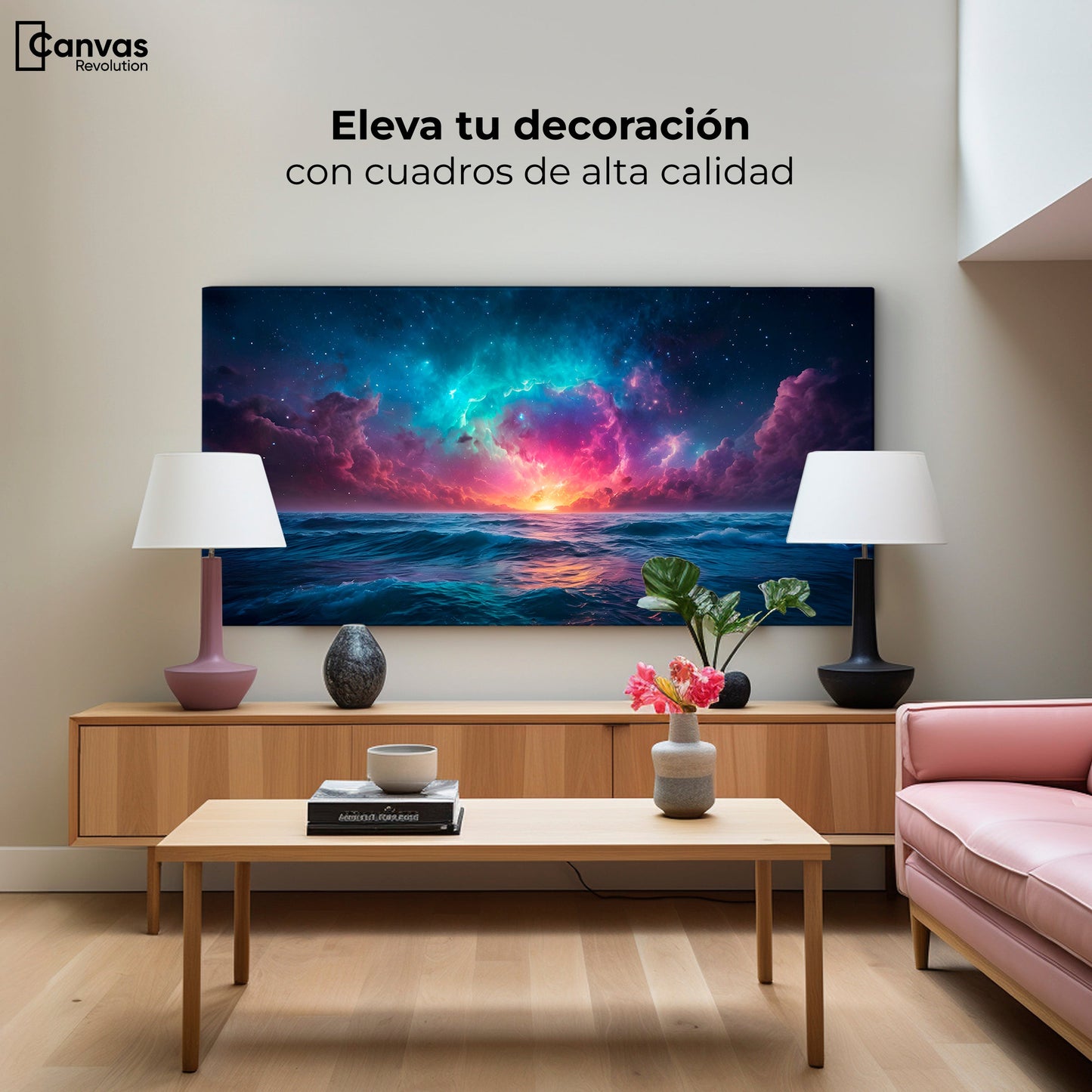 Cuadros Decorativos Canvas Revolution | Aurora Maritima | Montaje2