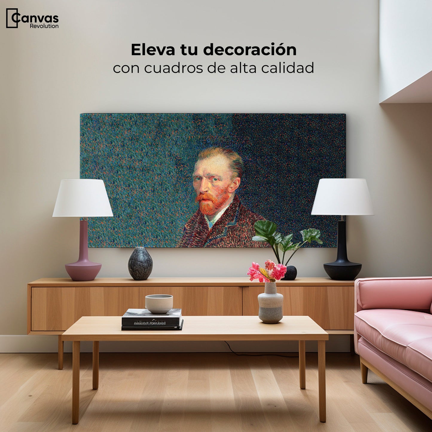Cuadros Decorativos Canvas Revolution | Autorretrato Por Vincent Van Gogh | Montaje2