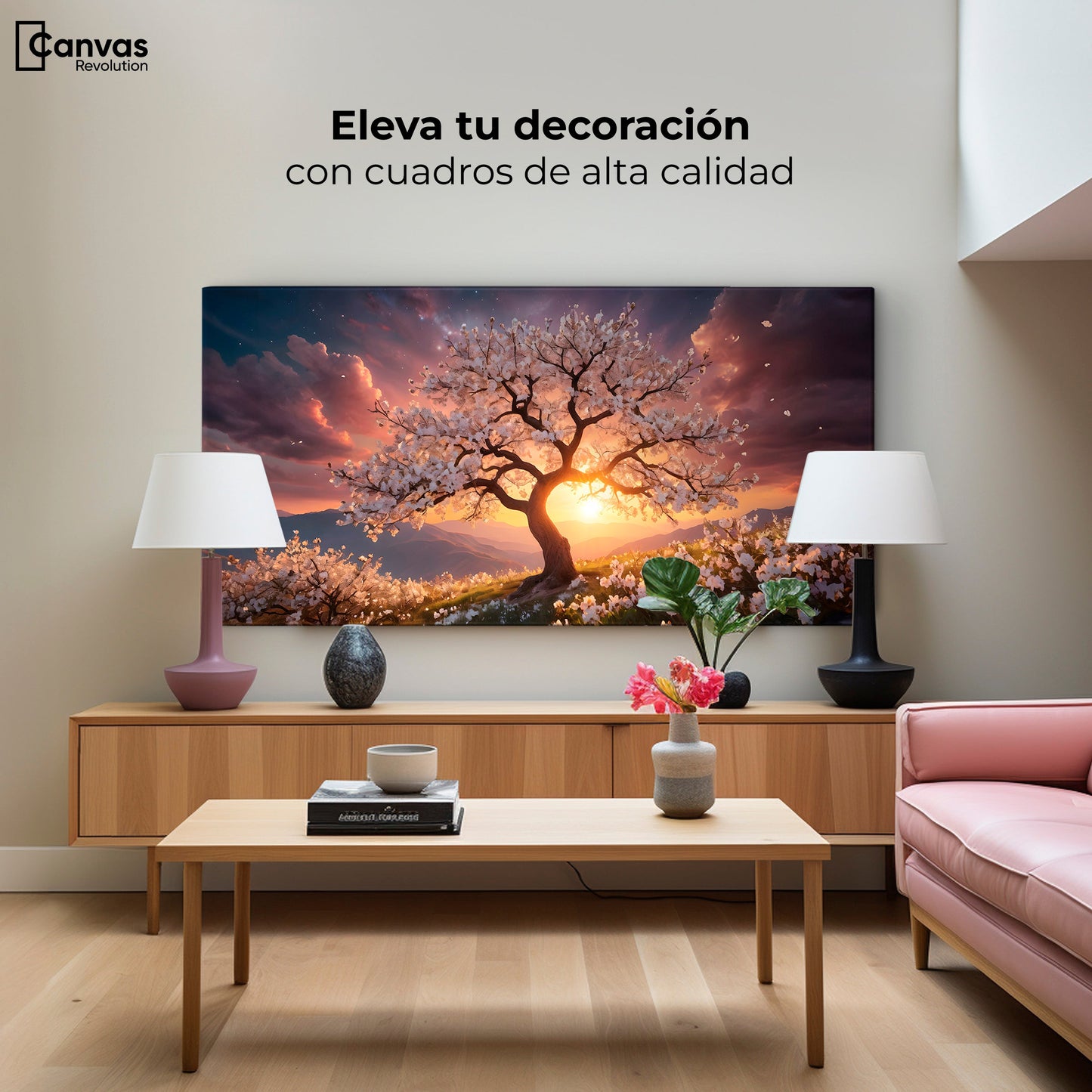 Cuadros Decorativos Canvas Revolution | Calido Resplandor | Montaje2