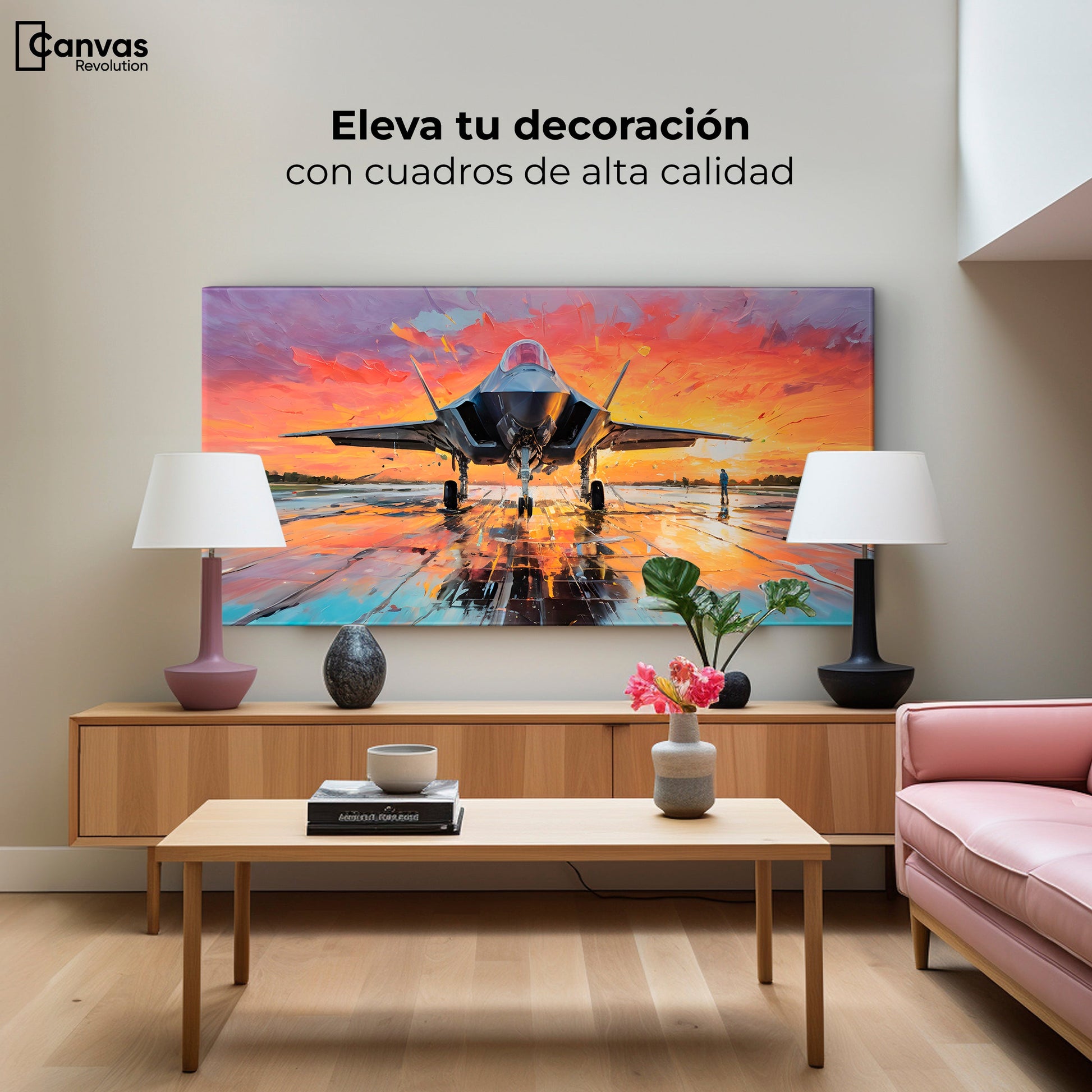 Cuadros Decorativos Canvas Revolution | Cromatismo Aereo | Montaje2
