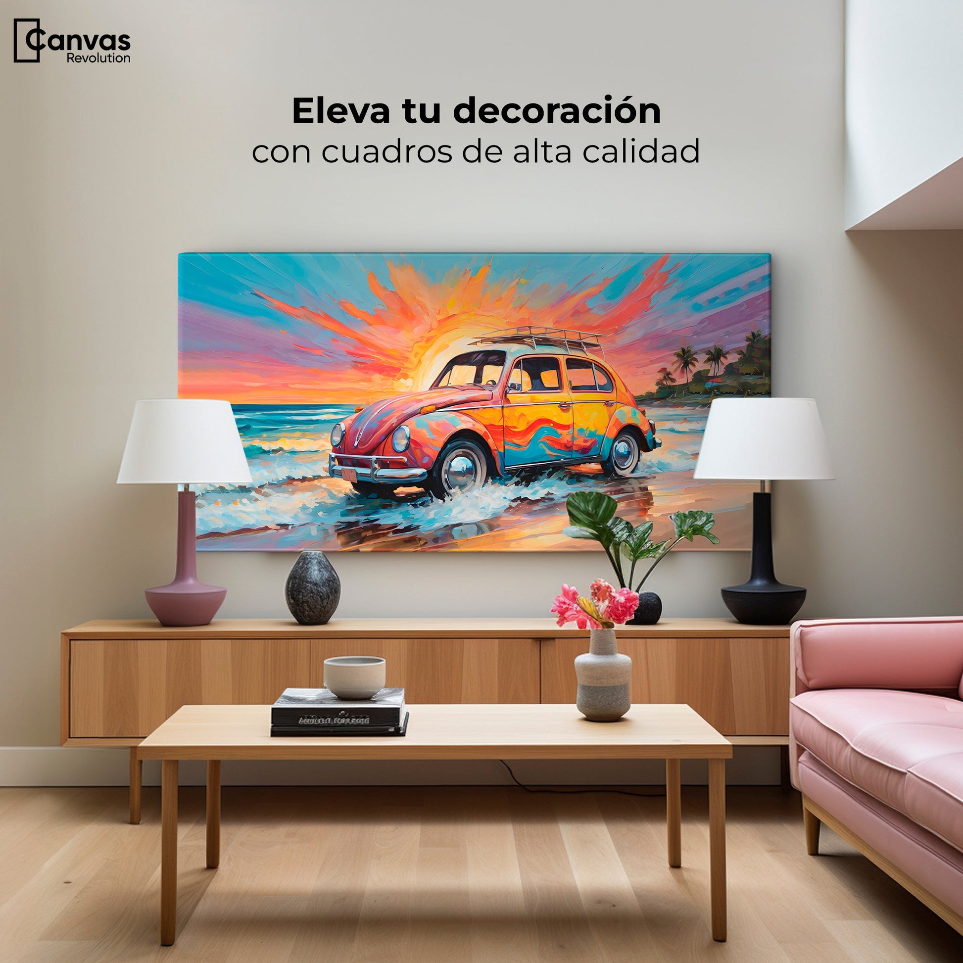 Cuadros Decorativos Canvas Revolution | Rodando Verano | Montaje2