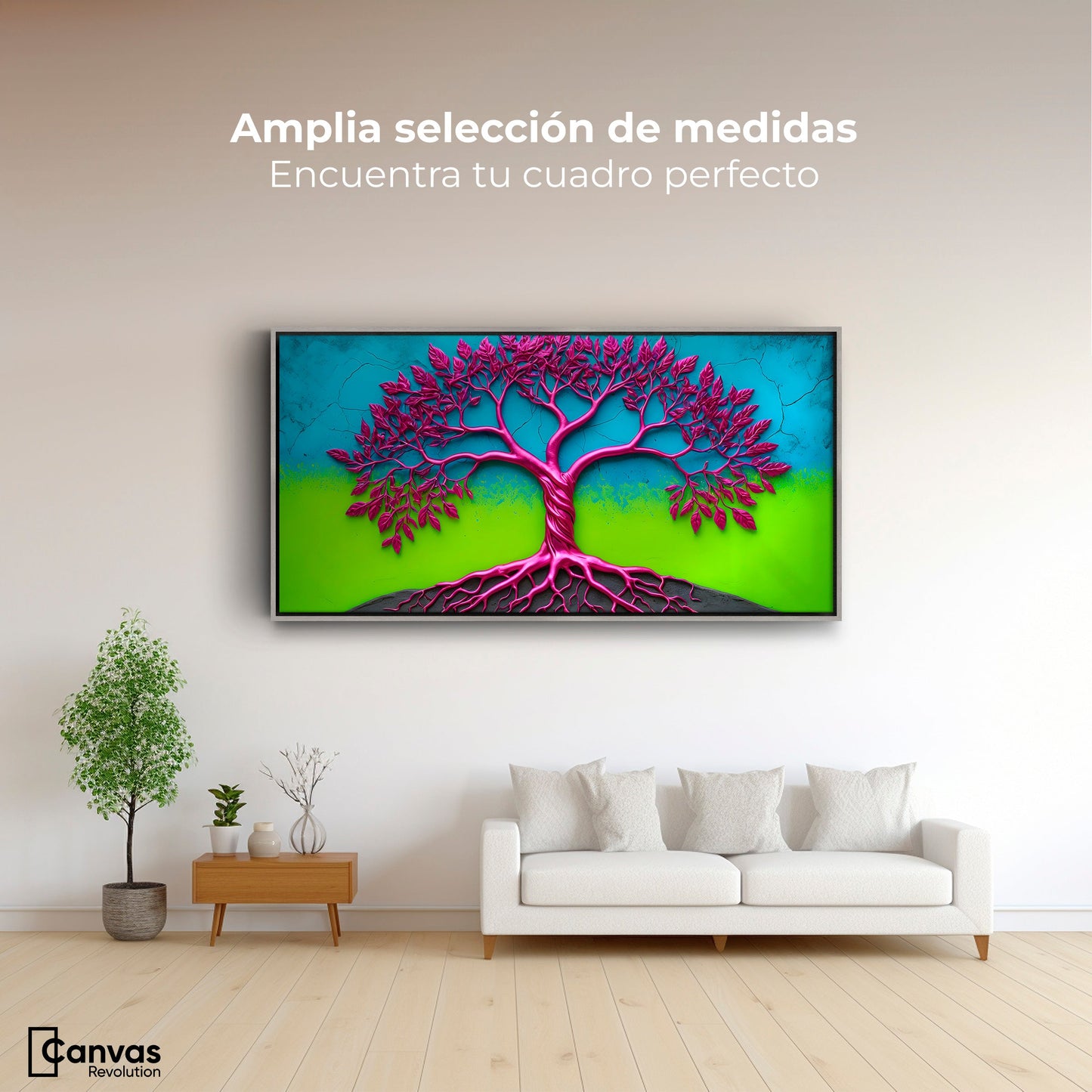 Cuadros Decorativos Canvas Revolution | Arbol Vida Mistico | Montaje3