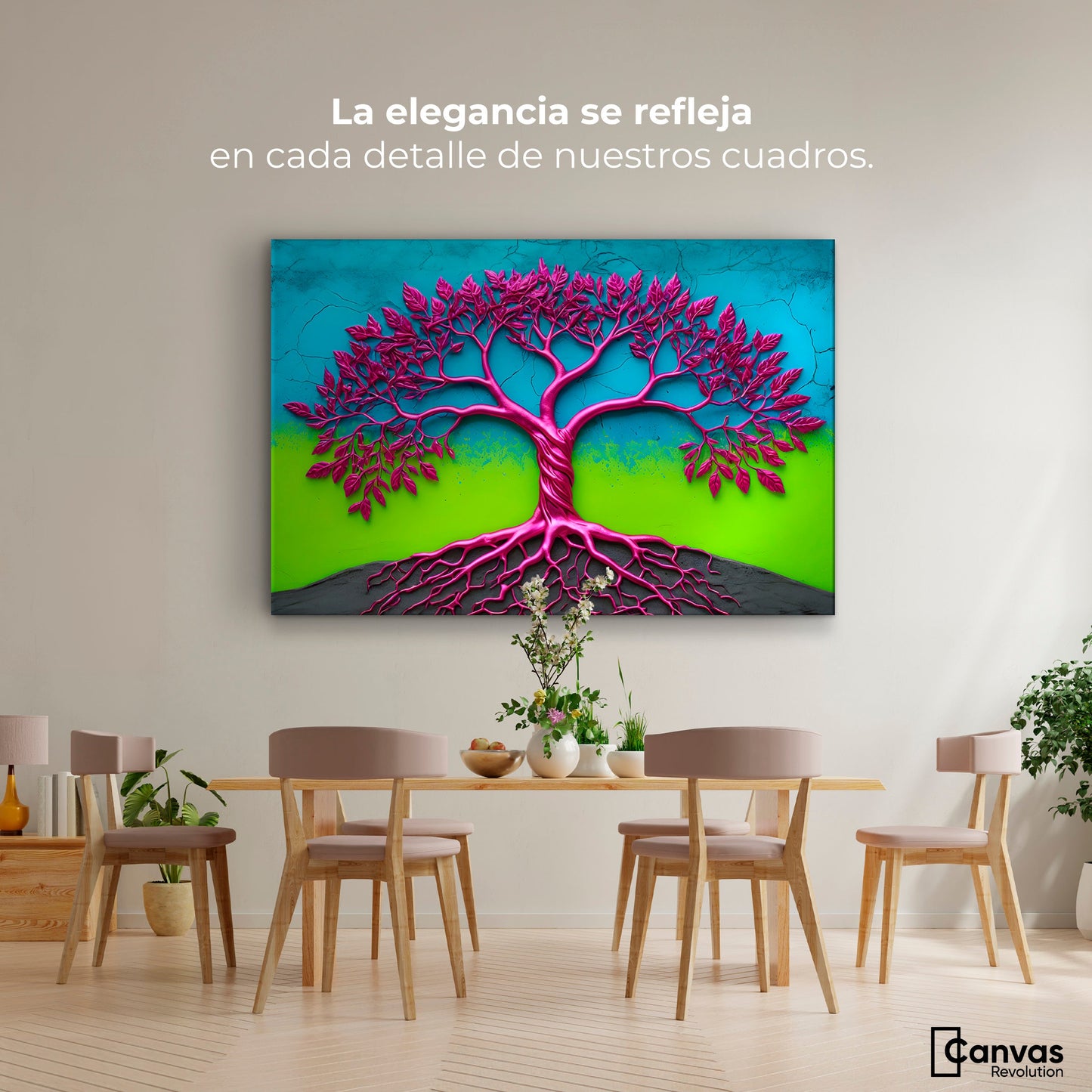 Cuadros Decorativos Canvas Revolution | Arbol Vida Mistico | Montaje4