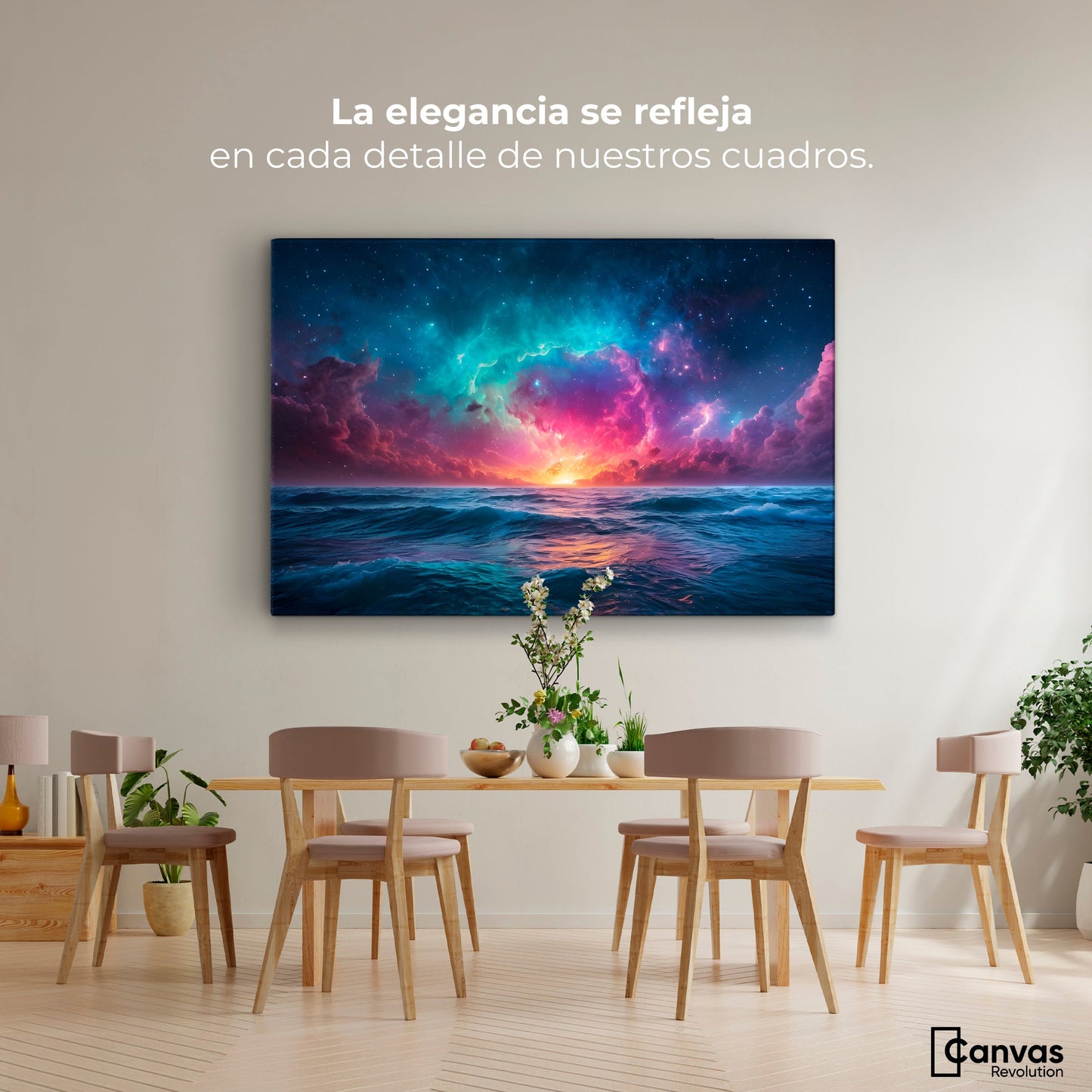 Cuadros Decorativos Canvas Revolution | Aurora Maritima | Montaje4