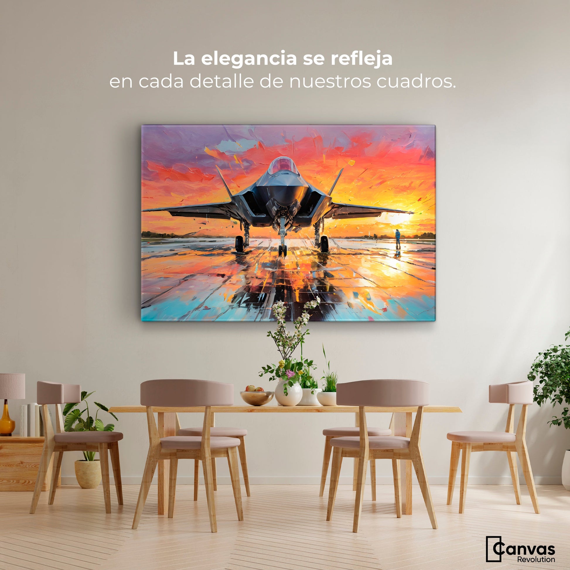 Cuadros Decorativos Canvas Revolution | Cromatismo Aereo | Montaje4
