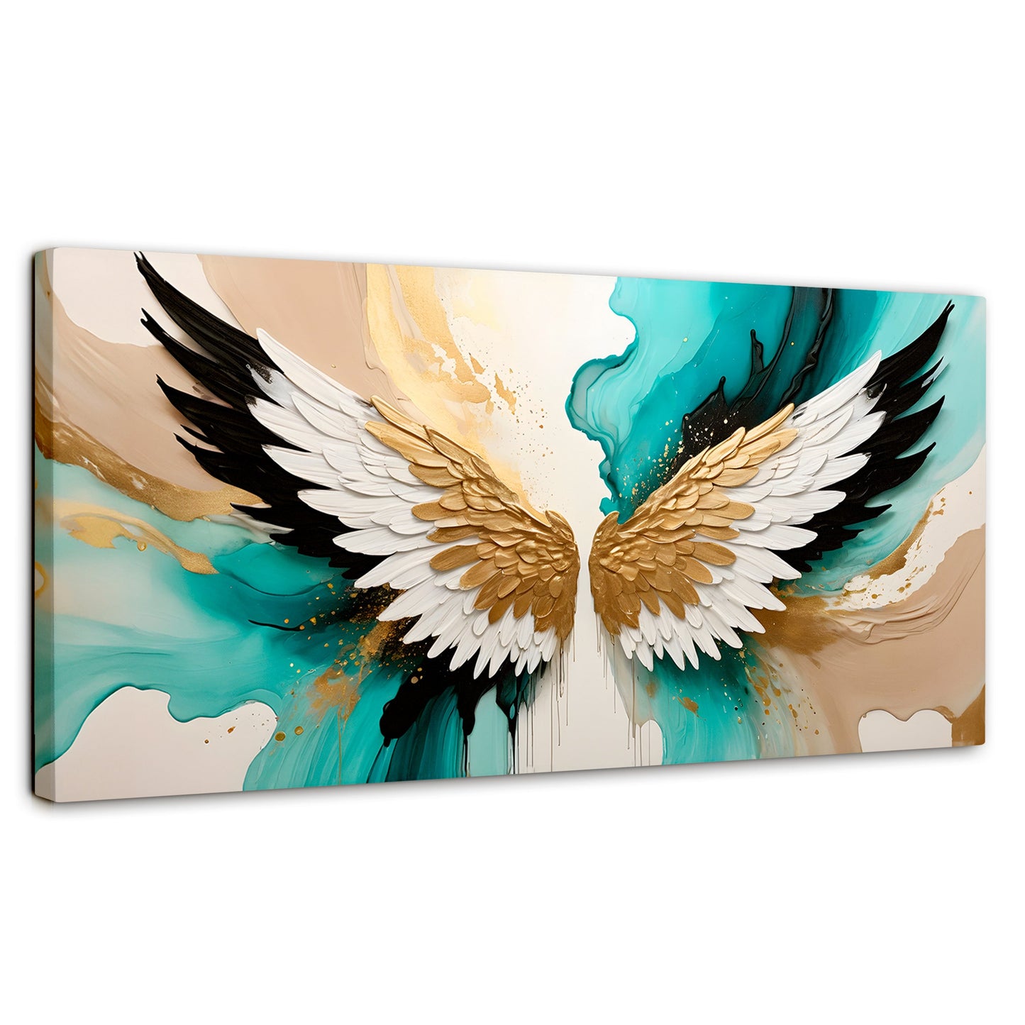 Cuadros Decorativos Canvas Revolution | Alas Angel Lumino | Panoramico | Portada | Marco SinMarco