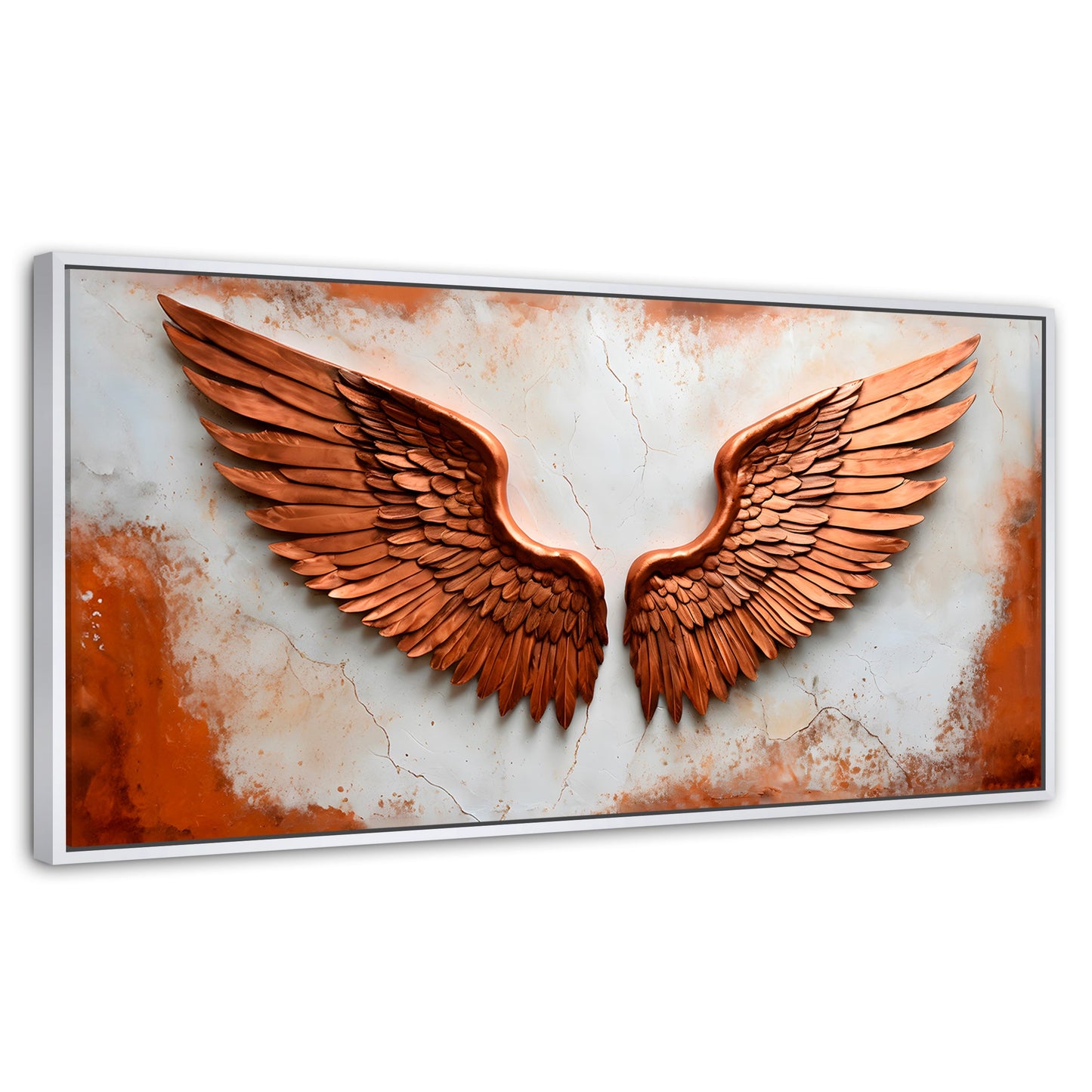 Cuadros Decorativos Canvas Revolution | Alas Angel Sublime | Panoramico | Portada | Marco Dorado