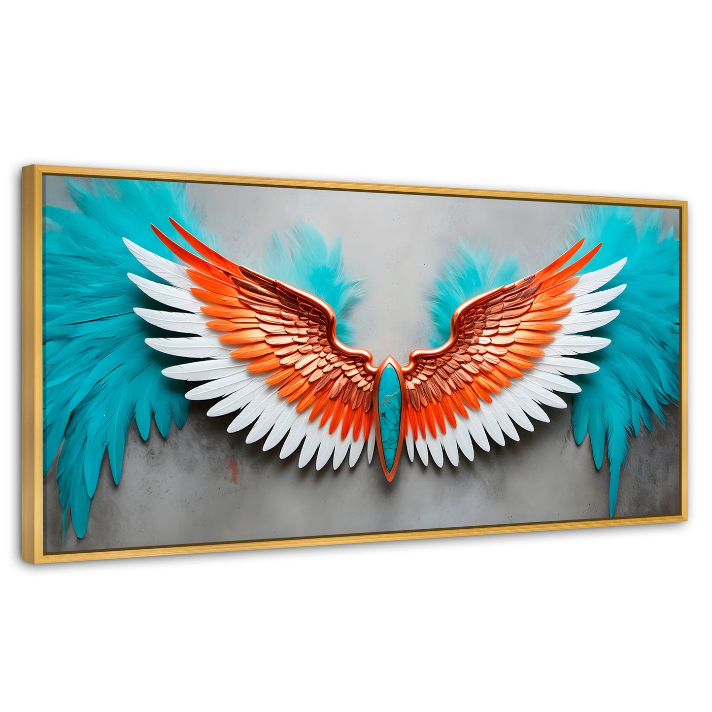 Cuadros Decorativos Canvas Revolution | Alas Angel Suenos | Panoramico | Portada | Marco Madera