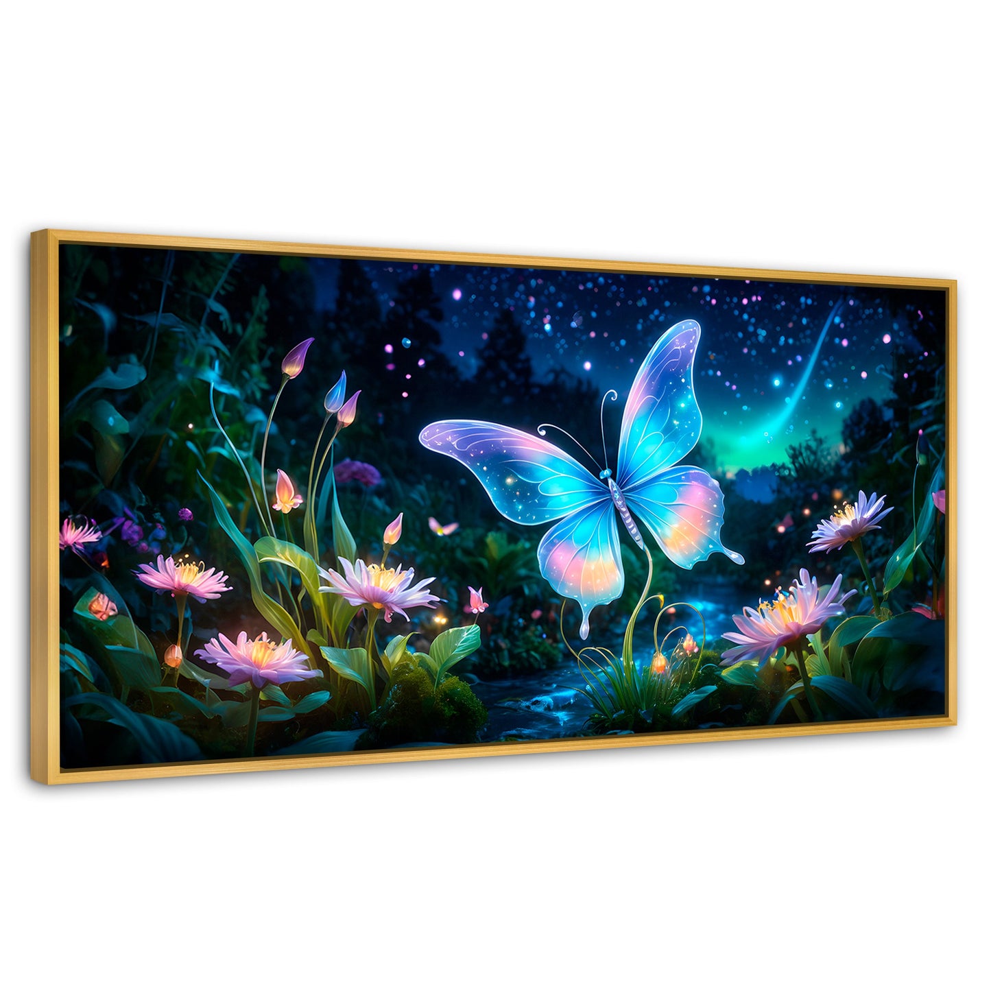 Cuadros Decorativos Canvas Revolution | Alas En El Rio | Panoramico | Portada | Marco Madera