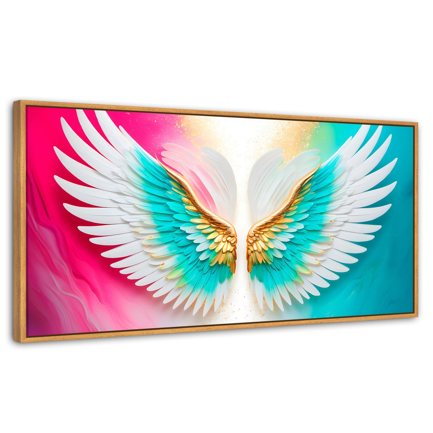 Cuadros Decorativos Canvas Revolution | Alas Plumas De Paz | Panoramico | Portada | Marco Negro