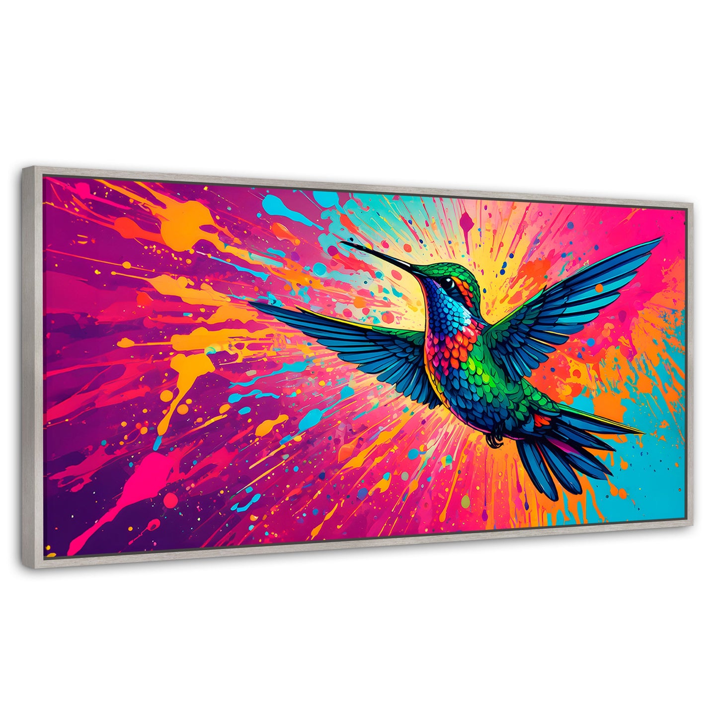 Cuadros Decorativos Canvas Revolution | Aleteo Prismatico | Panoramico | Portada | Marco Blanco